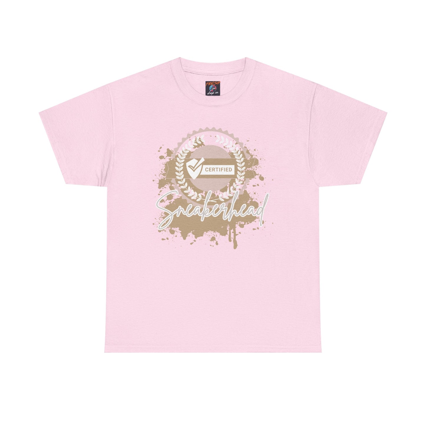 Certified Sneakerhead Tee - Unisex Heavy Cotton T-Shirt for Nike Air Force 1 Fans, Badge-Inspired Design, Beige & Cream, Streetwear Edge,