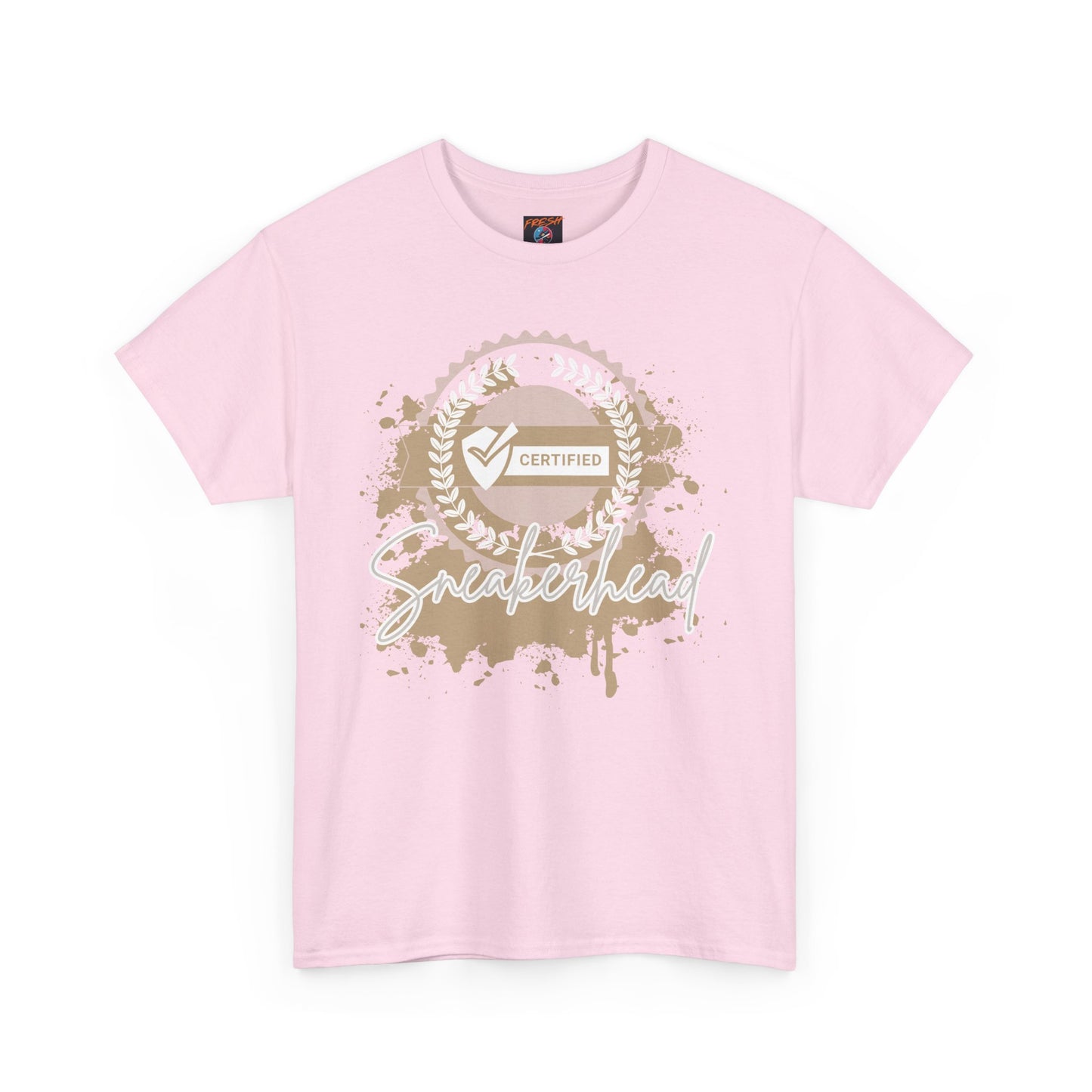 Certified Sneakerhead Tee - Unisex Heavy Cotton T-Shirt for Nike Air Force 1 Fans, Badge-Inspired Design, Beige & Cream, Streetwear Edge,
