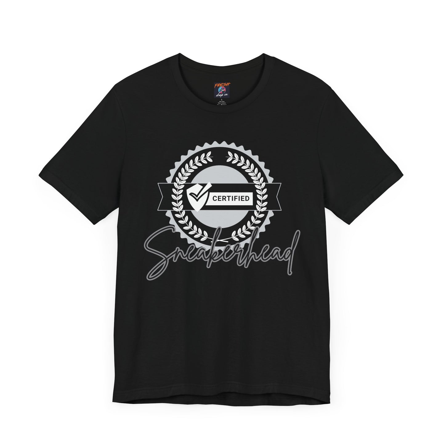Sneakerhead Laurel Wreath T-Shirt - Unisex Jersey Short Sleeve Tee for Sneaker Lovers, Jordan 5 Black Metallic, Jordan 3 Black Cats, Jordan