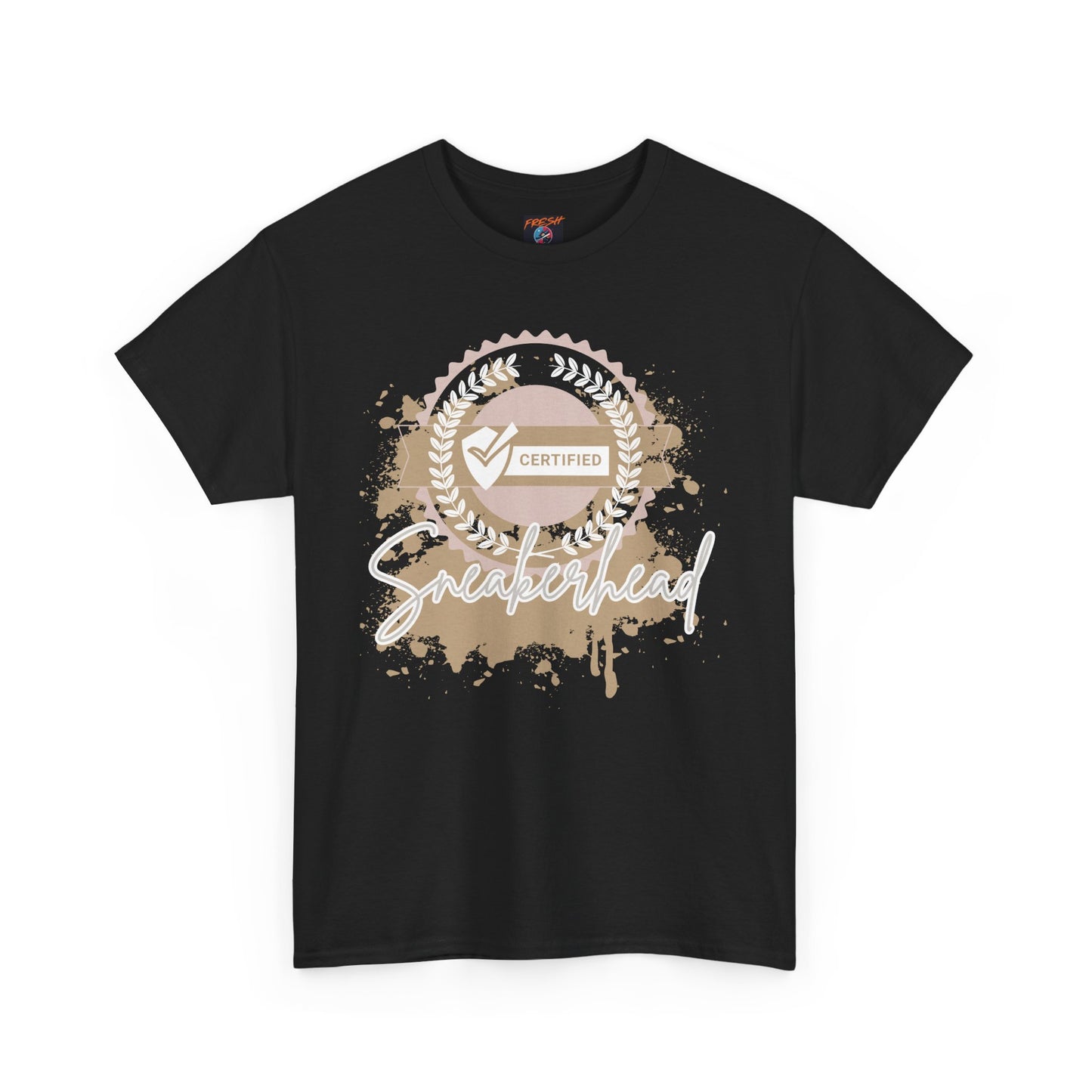 Certified Sneakerhead Tee - Unisex Heavy Cotton T-Shirt for Nike Air Force 1 Fans, Badge-Inspired Design, Beige & Cream, Streetwear Edge,