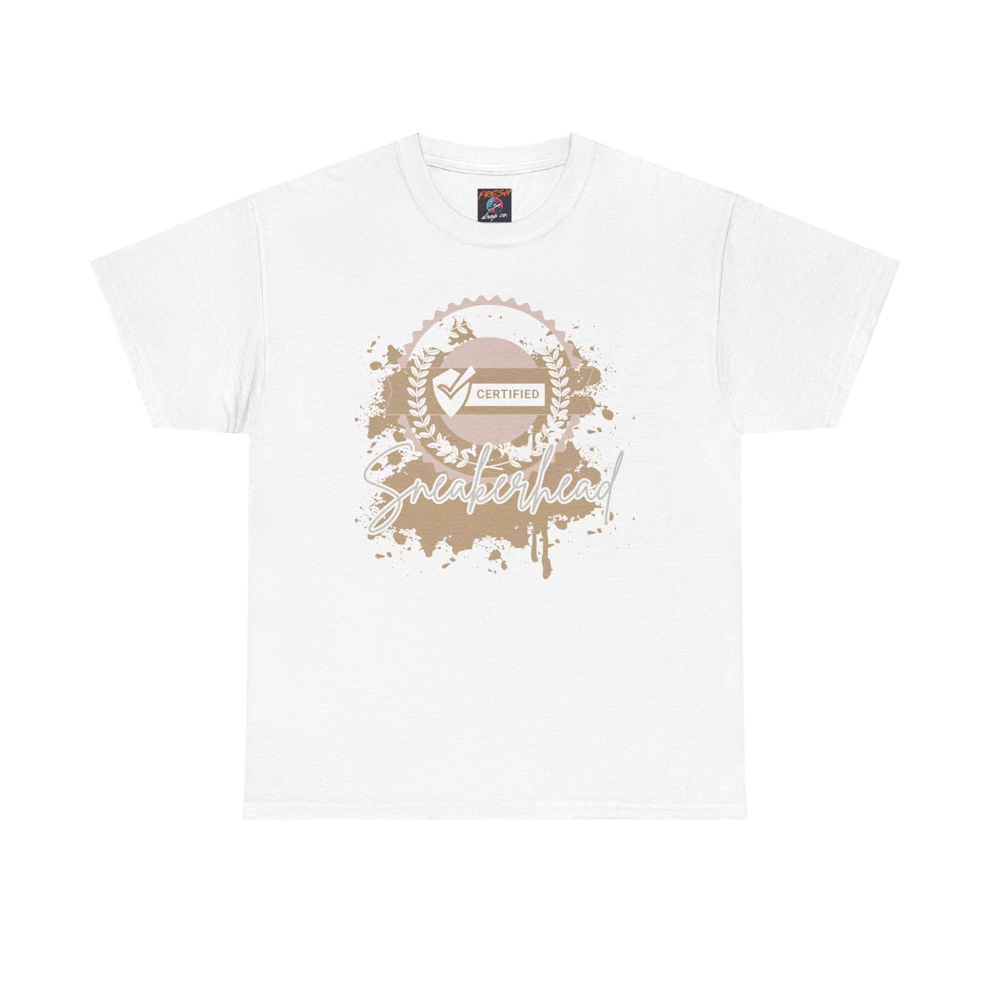 Certified Sneakerhead Tee - Unisex Heavy Cotton T-Shirt for Nike Air Force 1 Fans, Badge-Inspired Design, Beige & Cream, Streetwear Edge,