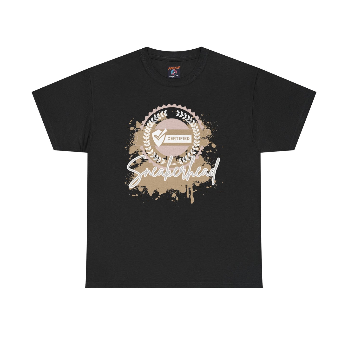 Certified Sneakerhead Tee - Unisex Heavy Cotton T-Shirt for Nike Air Force 1 Fans, Badge-Inspired Design, Beige & Cream, Streetwear Edge,