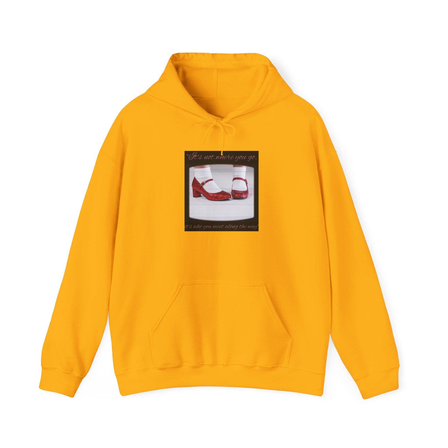 Wizard of Oz Inspired Hooded Sweatshirt, Ruby Red Slippers Design, Cozy and Stylish Unisex Hoodie for Sneakerheads and Fans of Classic