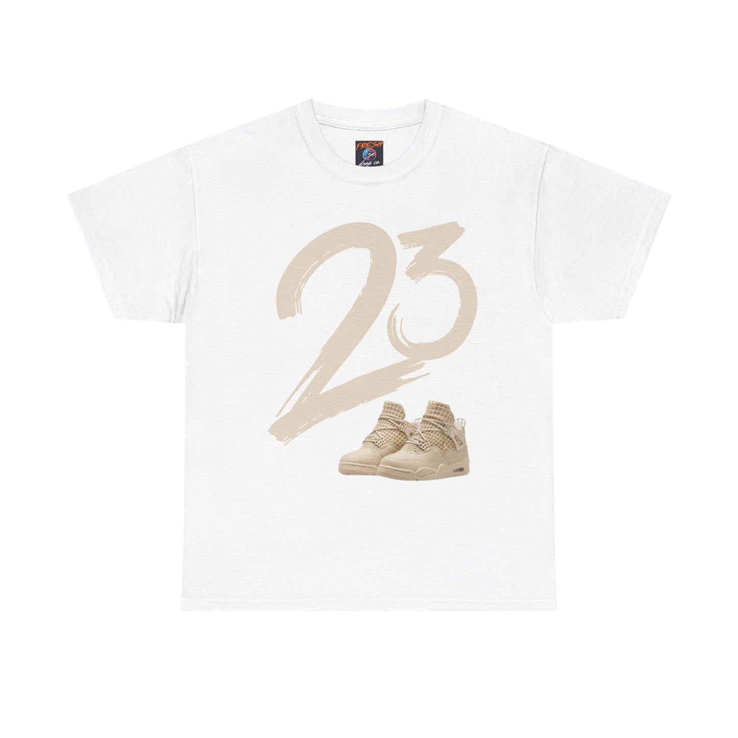 Golden Net Unisex Tee | Neutral & Gold Streetwear T-Shirt for Sneaker Lovers, AJ4 colorway matching