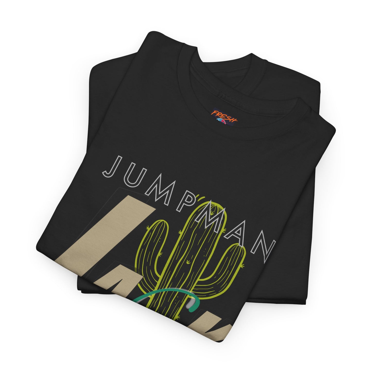 Streetwear tee with cactus illustration and JACK typography
