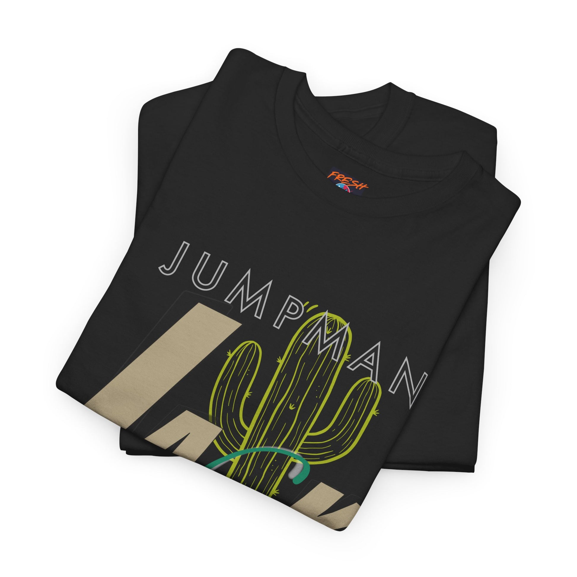 Streetwear tee with cactus illustration and JACK typography