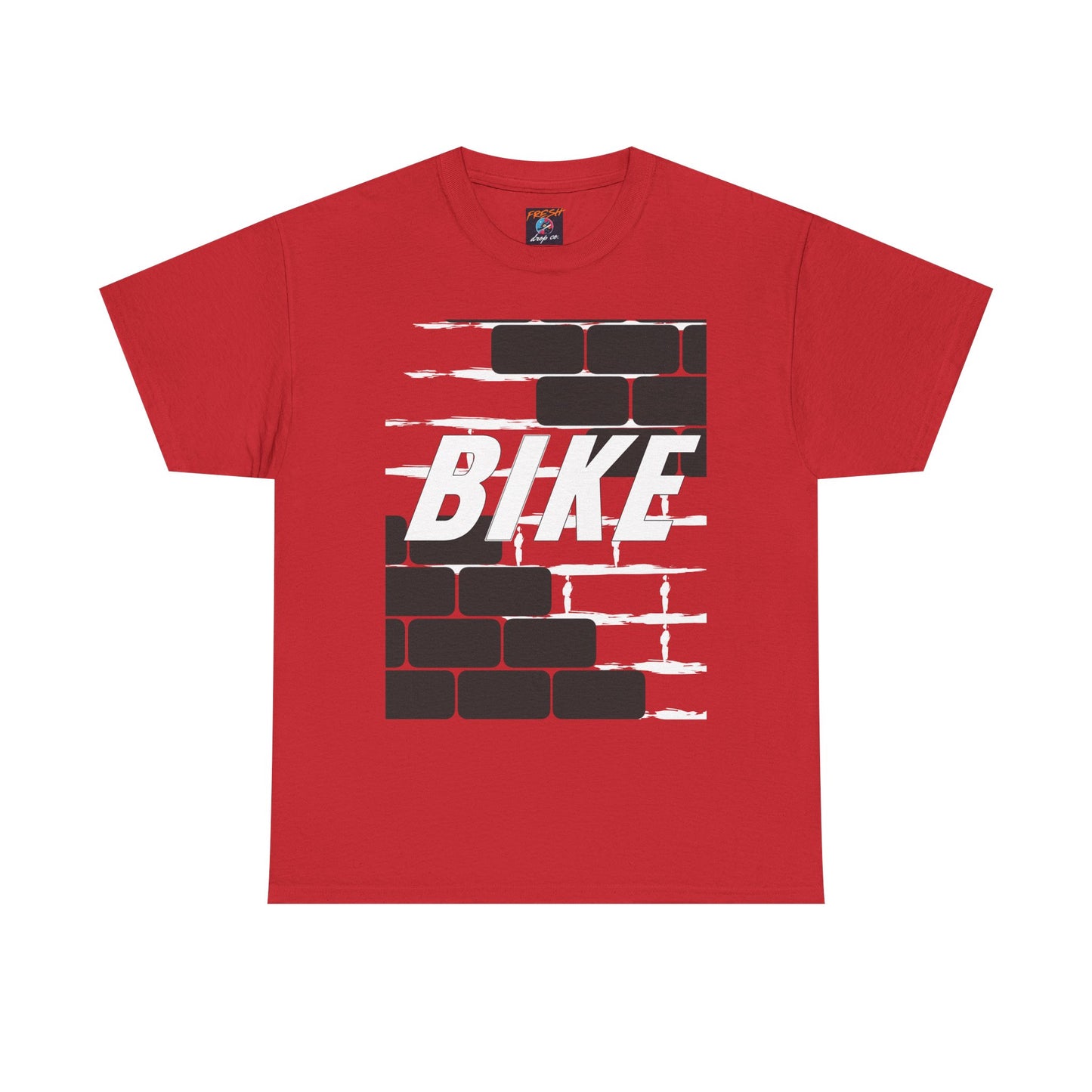 Unisex Heavy Cotton Tee - 'BIKE' T-Shirt Inspired by Jordan 4 x Nigel Sylvester, Brick Wall Graphic Tee, BMX Legend Tee, Streetwear Tee,