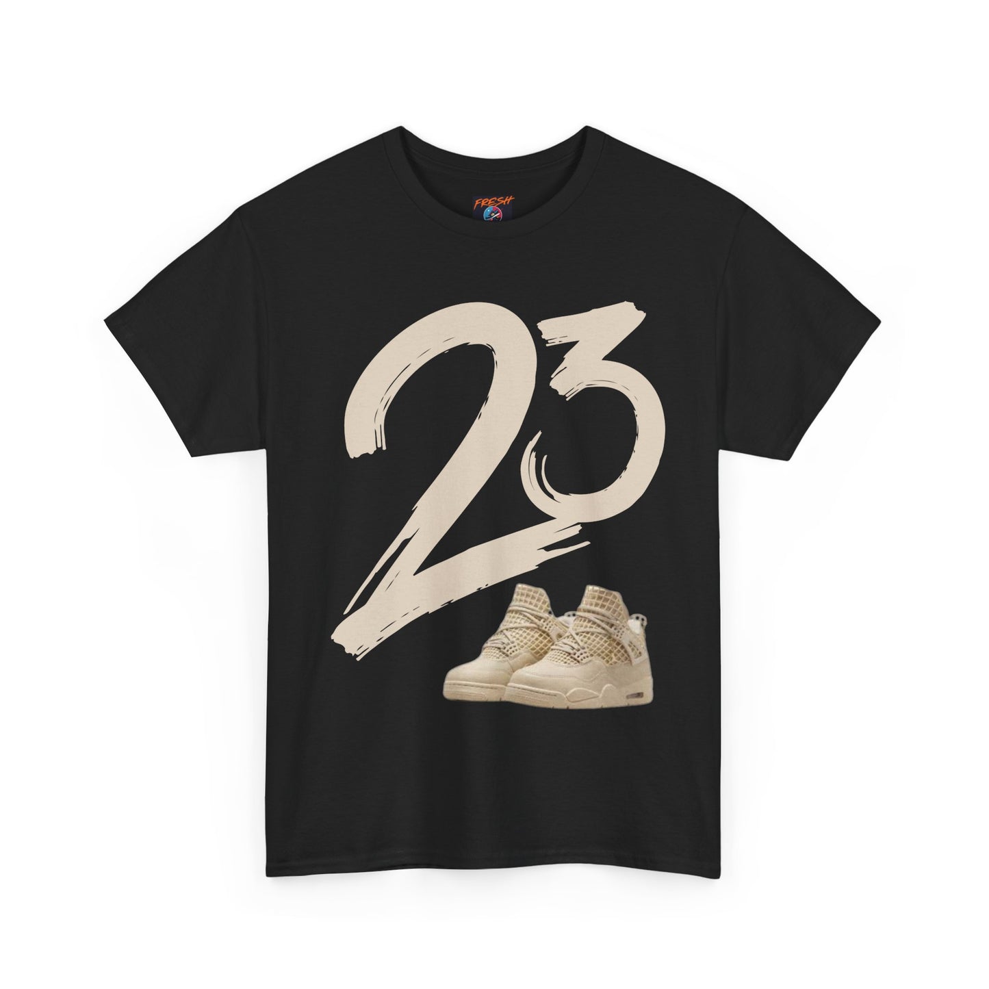 Golden Net Unisex Tee | Neutral & Gold Streetwear T-Shirt for Sneaker Lovers, AJ4 colorway matching