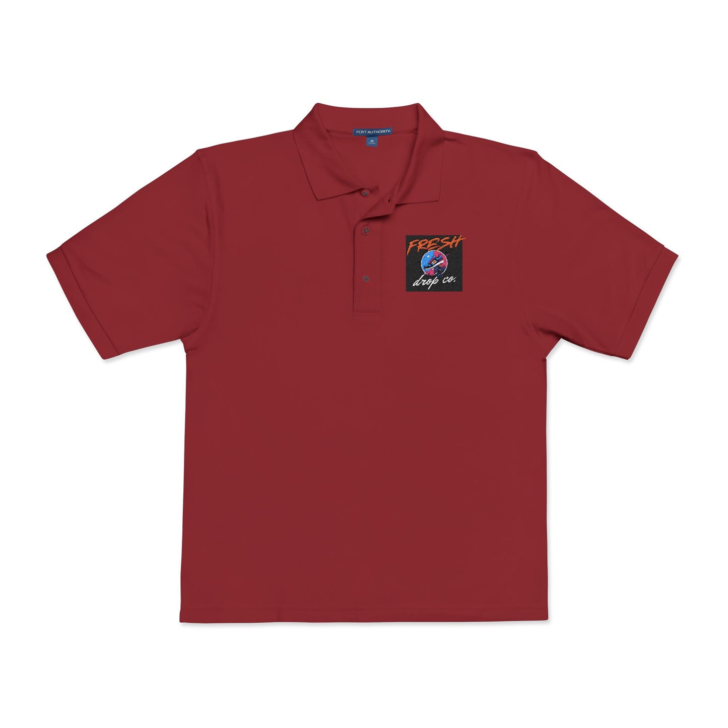 Embroidered Polo Shirt, Fresh Drop Co First Edition, New Release, Unisex, Preppy Style, Classic Fit, Trendy Fashion