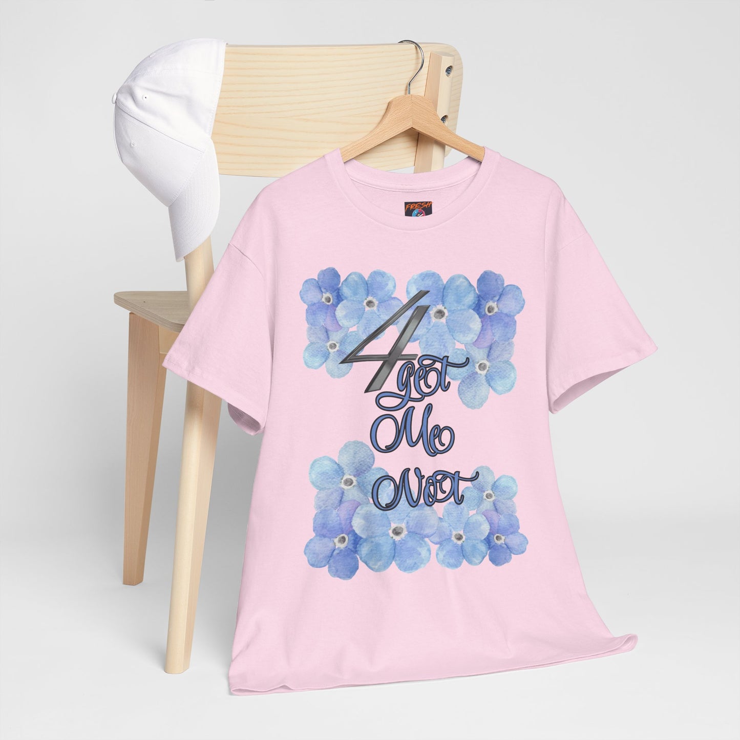 Front view of floral graphic tee matching Jordan 4 Forget Me Not sneakers – FreshDropCo