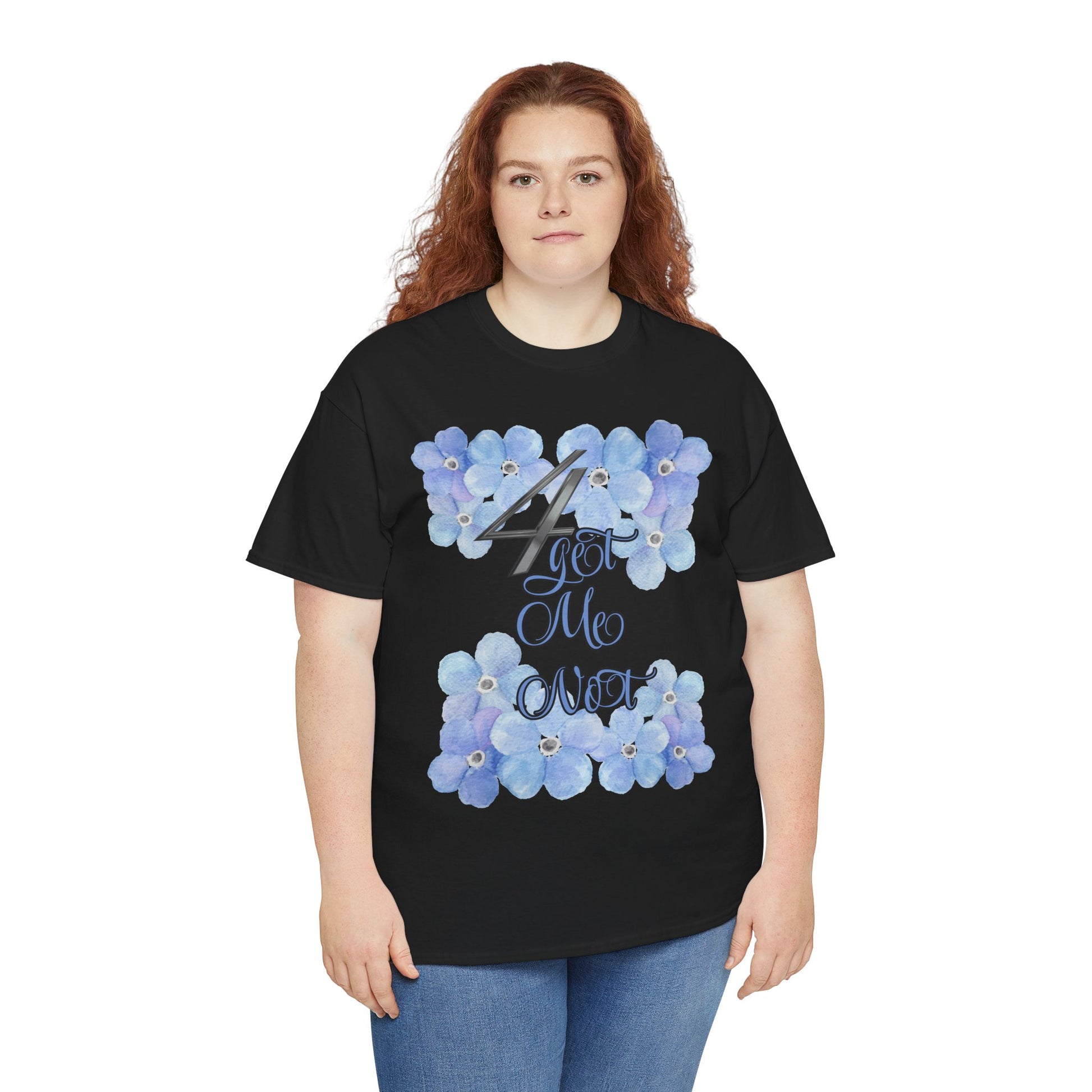 Model wearing Jordan 4 Forget Me Not matching floral graphic shirt – sneaker match outfit