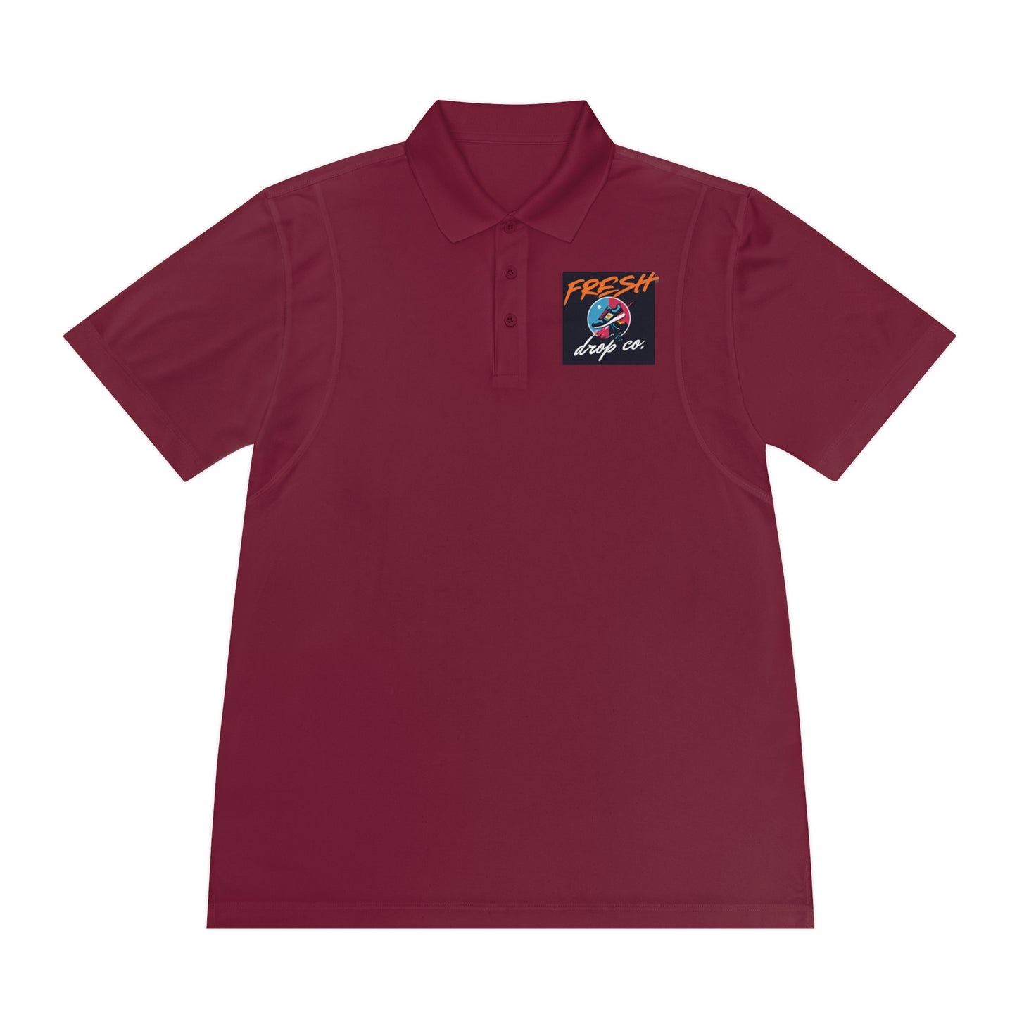 Men's Sport Polo Shirt - Fresh Drop Co Branded Polo with FDCo Logo, Moisture-Wicking, Golf Course Style, Father's Day Gift, Lightweight