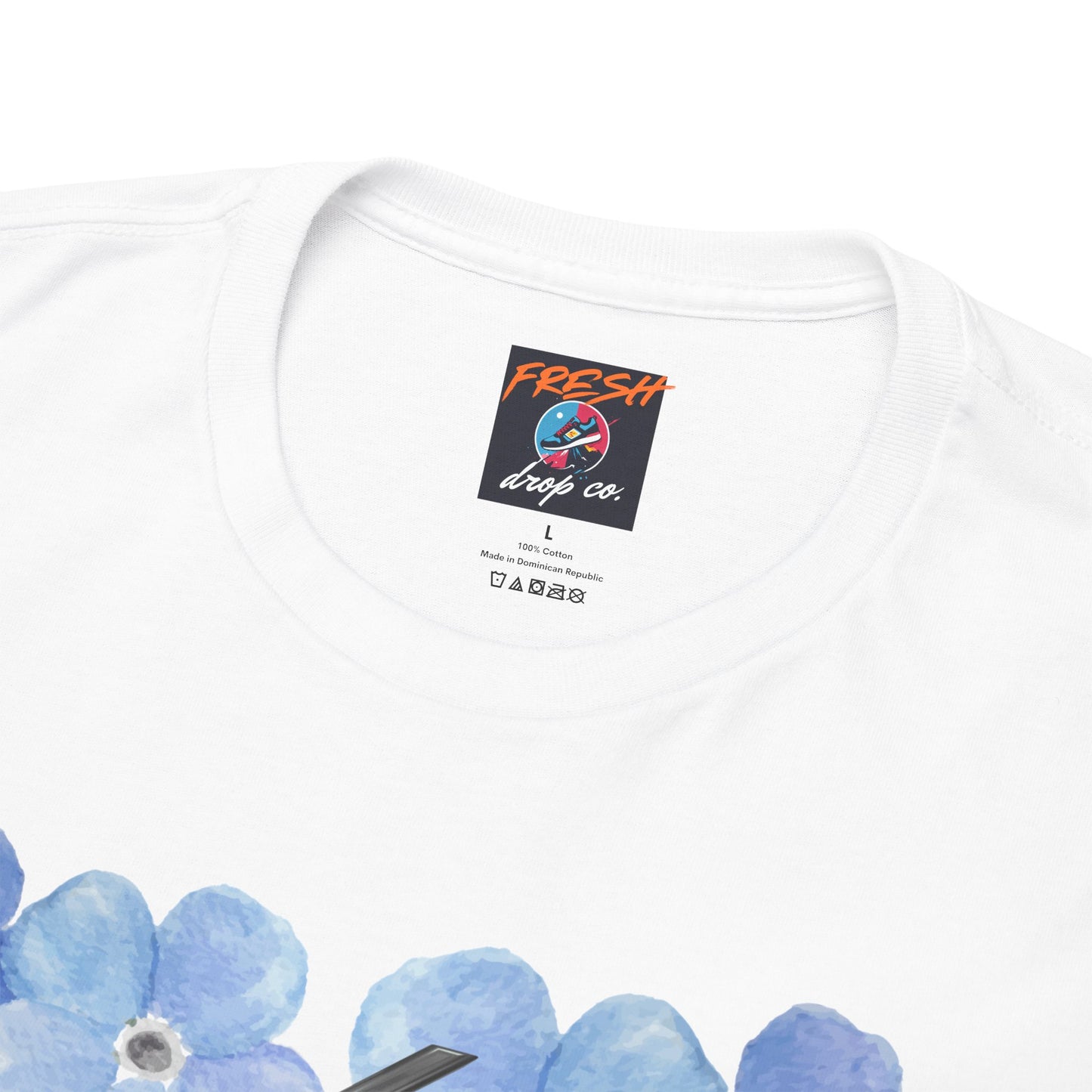 Jordan 4 matching shirt in floral design with Forget Me Not sneaker tones – FreshDropC