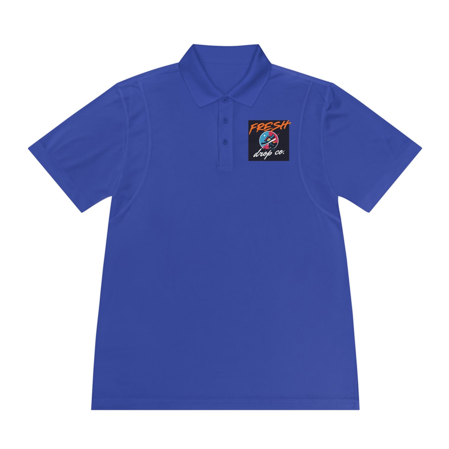 Men's Sport Polo Shirt - Fresh Drop Co Branded Polo with FDCo Logo, Moisture-Wicking, Golf Course Style, Father's Day Gift, Lightweight