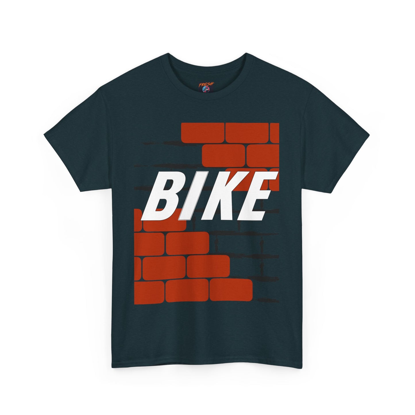 Unisex Heavy Cotton Tee - 'BIKE' T-Shirt Inspired by Jordan 4 x Nigel Sylvester, Brick Wall Graphic Tee, BMX Legend Tee, Streetwear Tee,