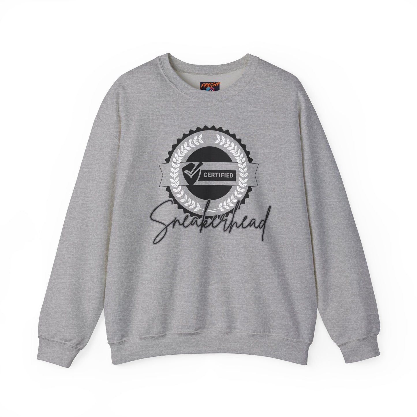 Sneakerhead Laurel Crewneck Sweatshirt - Must-Have for Streetwear Enthusiasts, Unisex Sweatshirt, Sneaker Lover Gift, Black and White