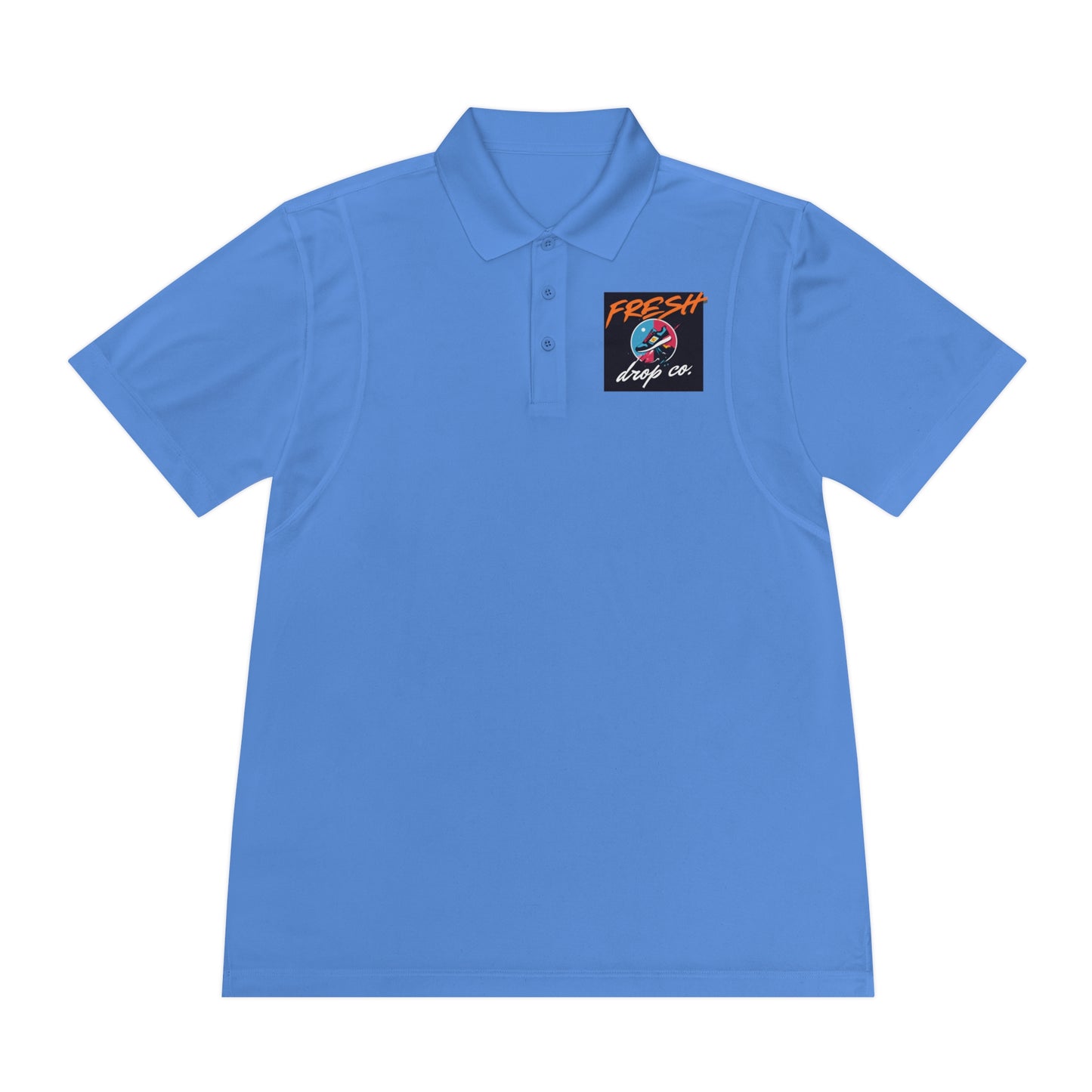 Men's Sport Polo Shirt - Fresh Drop Co Branded Polo with FDCo Logo, Moisture-Wicking, Golf Course Style, Father's Day Gift, Lightweight