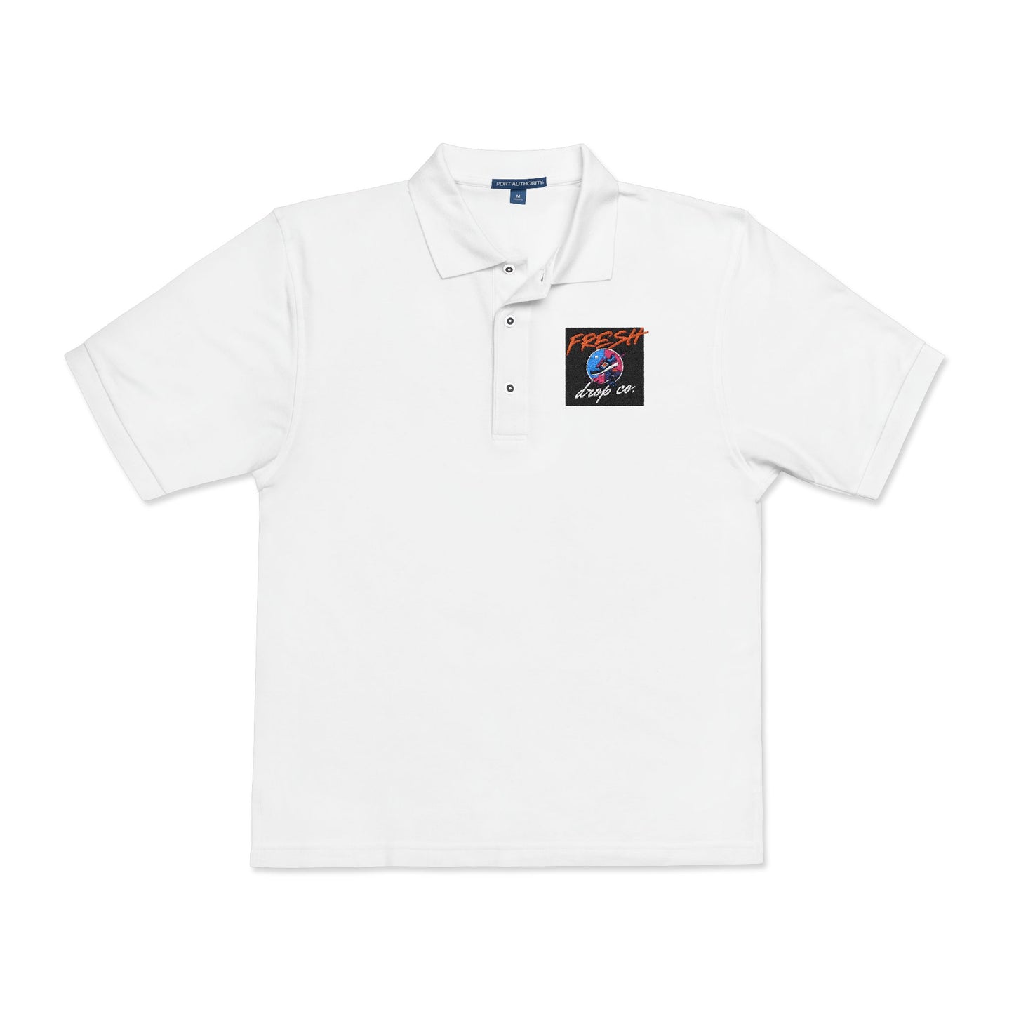 Embroidered Polo Shirt, Fresh Drop Co First Edition, New Release, Unisex, Preppy Style, Classic Fit, Trendy Fashion