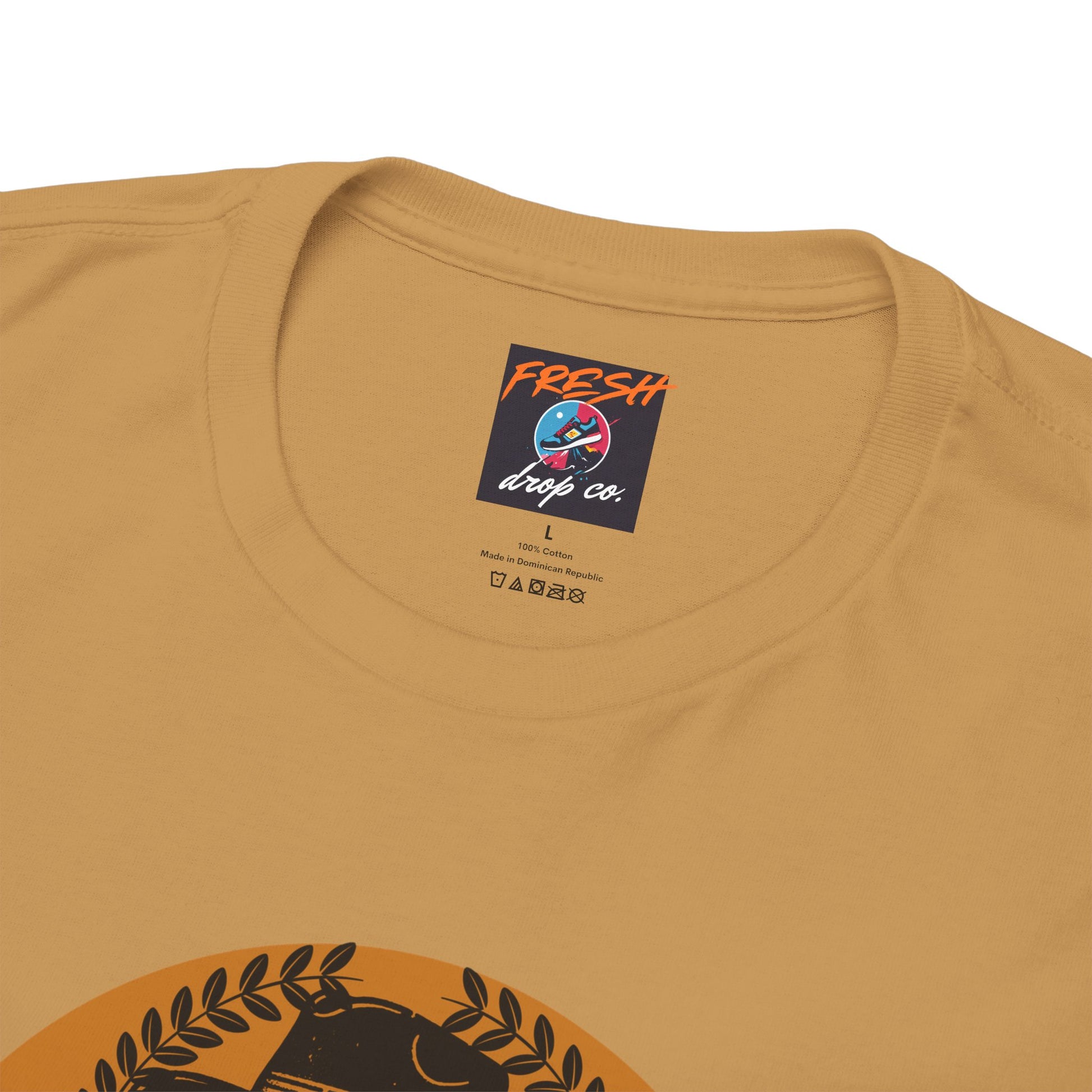 Desert-inspired sneaker shirt with cactus and mountain backdrop, matching Tourmaline Dunk colorway