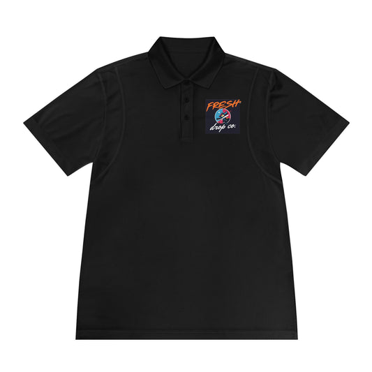 Men's Sport Polo Shirt - Fresh Drop Co Branded Polo with FDCo Logo, Moisture-Wicking, Golf Course Style, Father's Day Gift, Lightweight