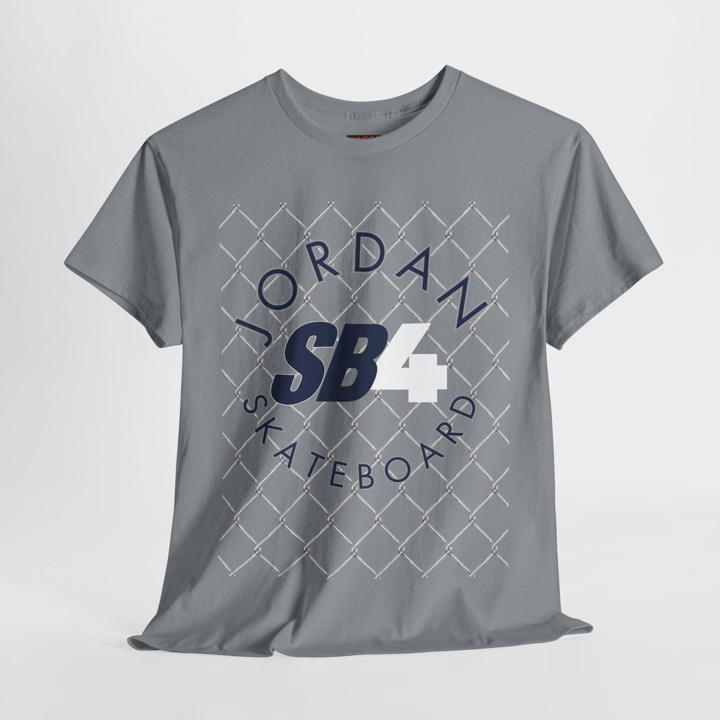 Jordan 4 inspired SB4 Graphic Tee, Urban Skate Culture Unisex Heavy Cotton Shirt, Navy/Grey/Black Streetwear Top, Retro Sneaker Tribute Tee