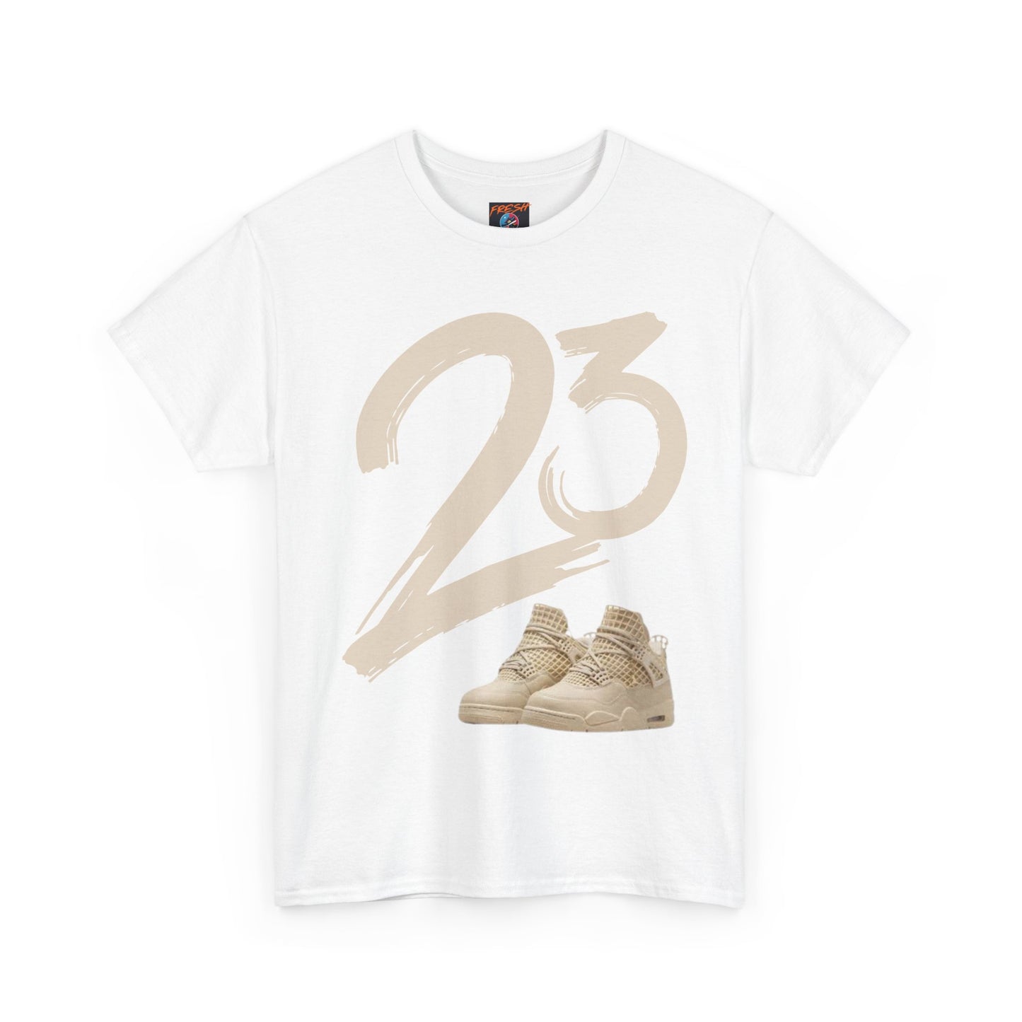 Golden Net Unisex Tee | Neutral & Gold Streetwear T-Shirt for Sneaker Lovers, AJ4 colorway matching