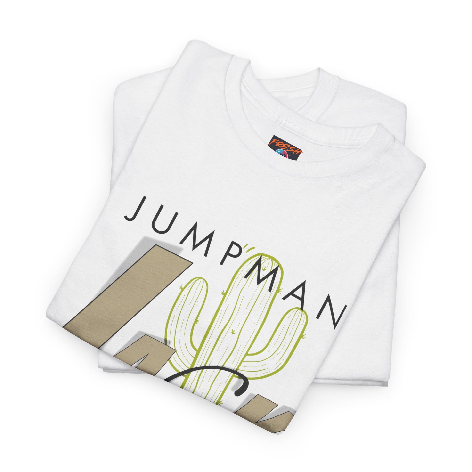 Streetwear tee with cactus illustration and JACK typography