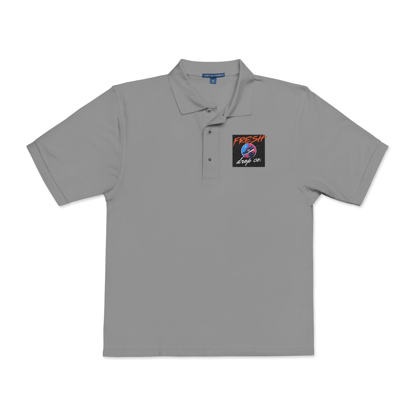 Embroidered Polo Shirt, Fresh Drop Co First Edition, New Release, Unisex, Preppy Style, Classic Fit, Trendy Fashion