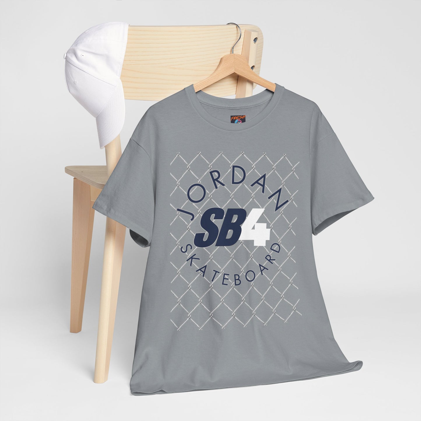Jordan 4 inspired SB4 Graphic Tee, Urban Skate Culture Unisex Heavy Cotton Shirt, Navy/Grey/Black Streetwear Top, Retro Sneaker Tribute Tee