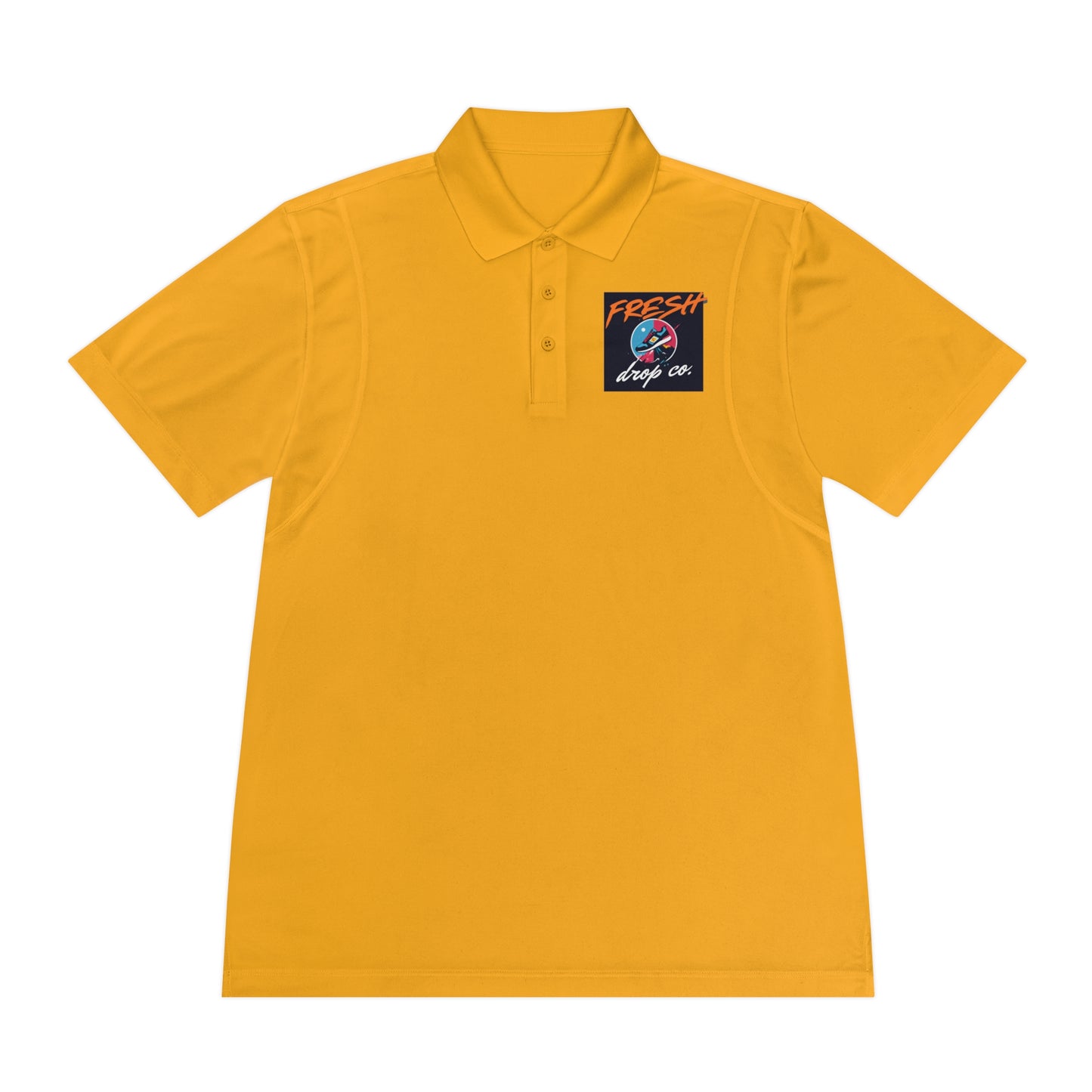 Men's Sport Polo Shirt - Fresh Drop Co Branded Polo with FDCo Logo, Moisture-Wicking, Golf Course Style, Father's Day Gift, Lightweight