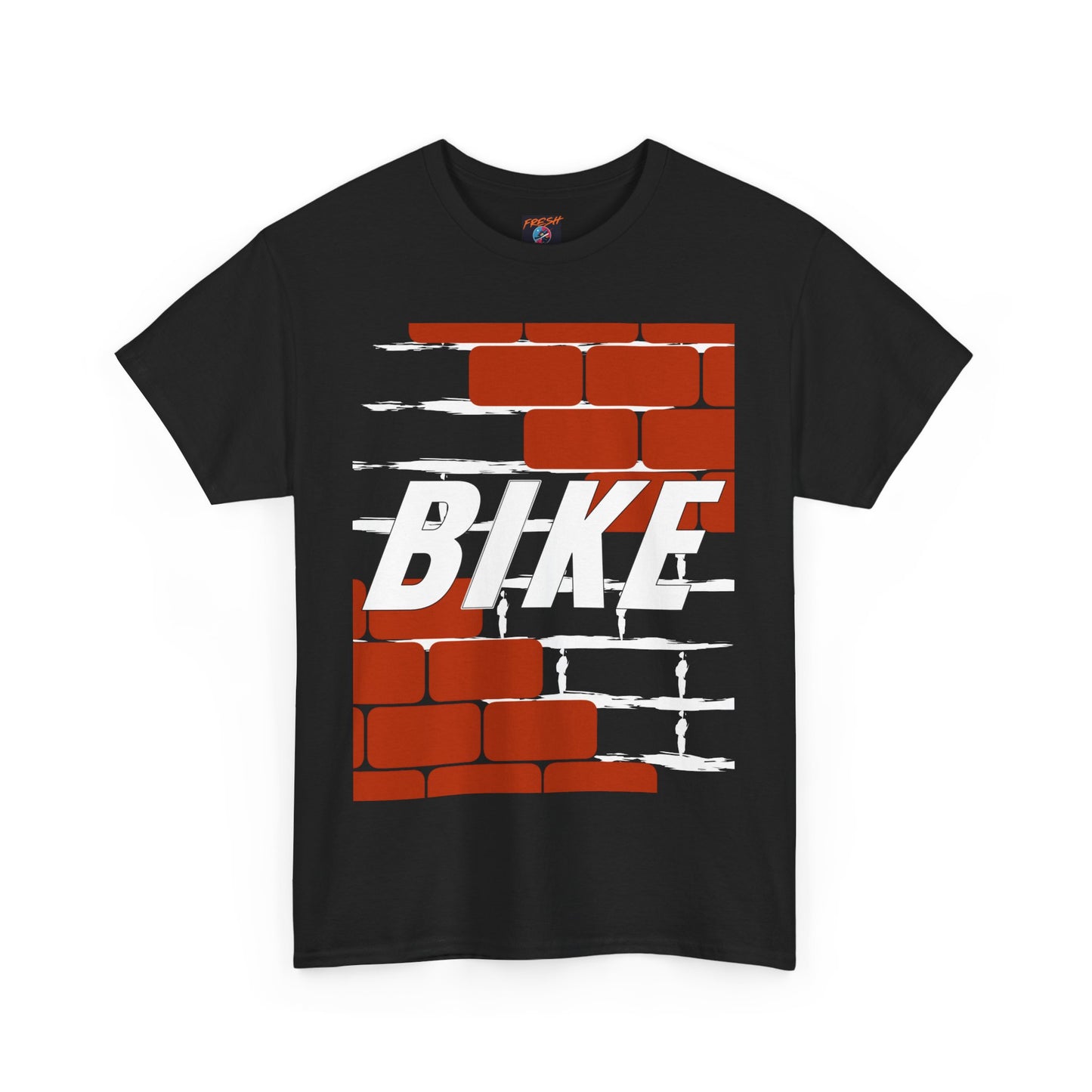 Unisex Heavy Cotton Tee - 'BIKE' T-Shirt Inspired by Jordan 4 x Nigel Sylvester, Brick Wall Graphic Tee, BMX Legend Tee, Streetwear Tee,