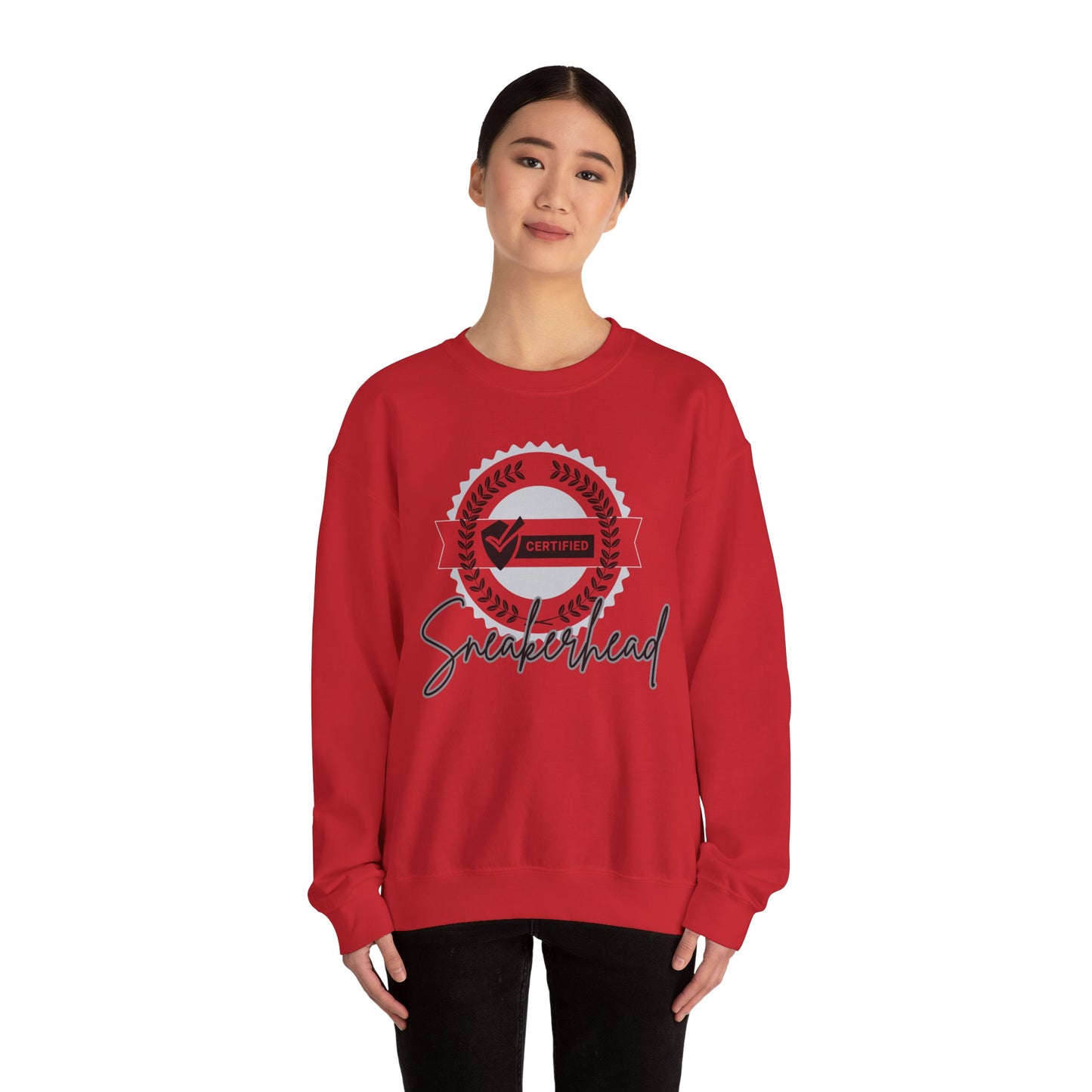 Sneakerhead Laurel Crewneck Sweatshirt - Must-Have for Streetwear Enthusiasts, Unisex Sweatshirt, Sneaker Lover Gift, Black and White