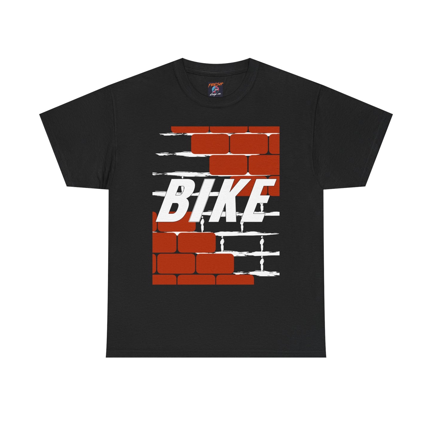 Unisex Heavy Cotton Tee - 'BIKE' T-Shirt Inspired by Jordan 4 x Nigel Sylvester, Brick Wall Graphic Tee, BMX Legend Tee, Streetwear Tee,