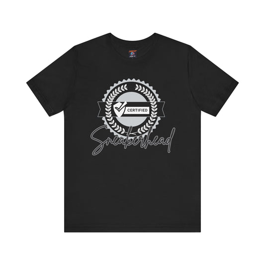 Sneakerhead Laurel Wreath T-Shirt - Unisex Jersey Short Sleeve Tee for Sneaker Lovers, Jordan 5 Black Metallic, Jordan 3 Black Cats, Jordan