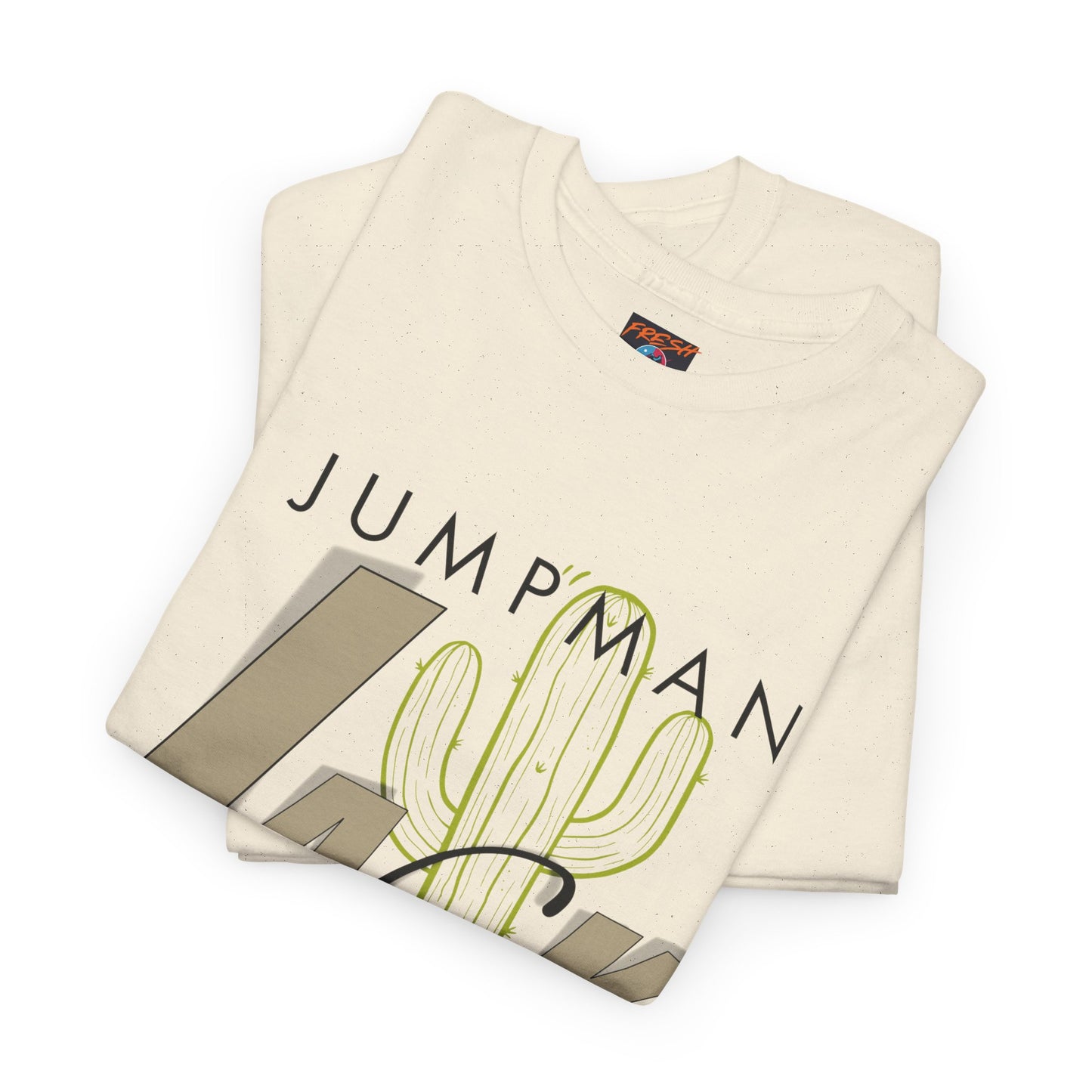 Streetwear tee with cactus illustration and JACK typography