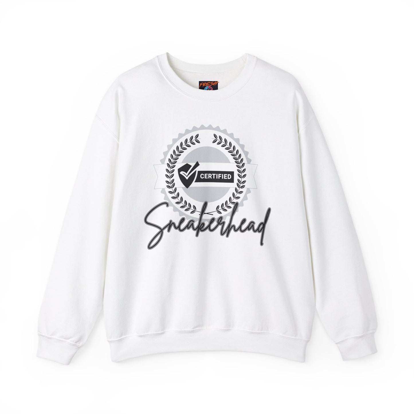 Sneakerhead Laurel Crewneck Sweatshirt - Must-Have for Streetwear Enthusiasts, Unisex Sweatshirt, Sneaker Lover Gift, Black and White