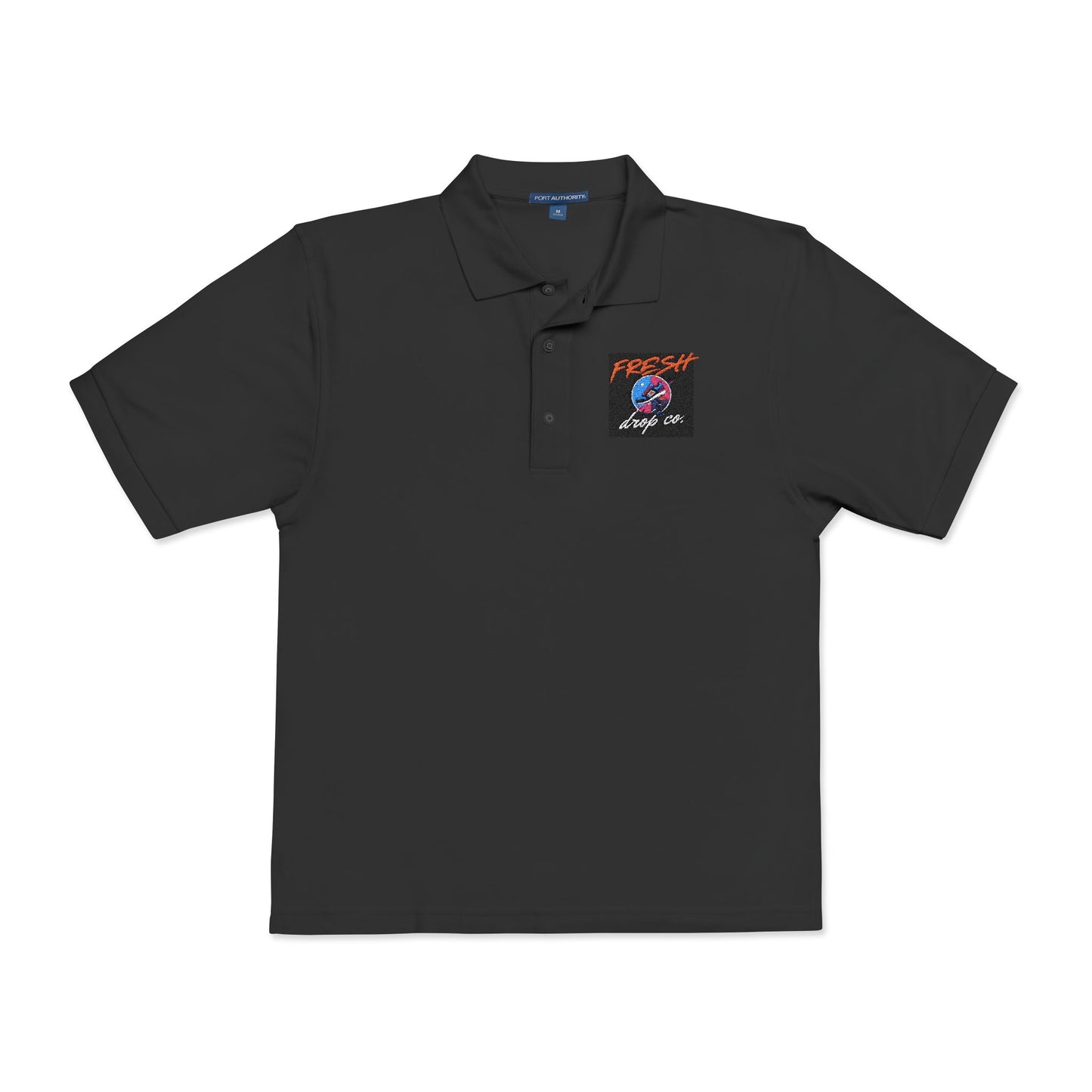 Embroidered Polo Shirt, Fresh Drop Co First Edition, New Release, Unisex, Preppy Style, Classic Fit, Trendy Fashion