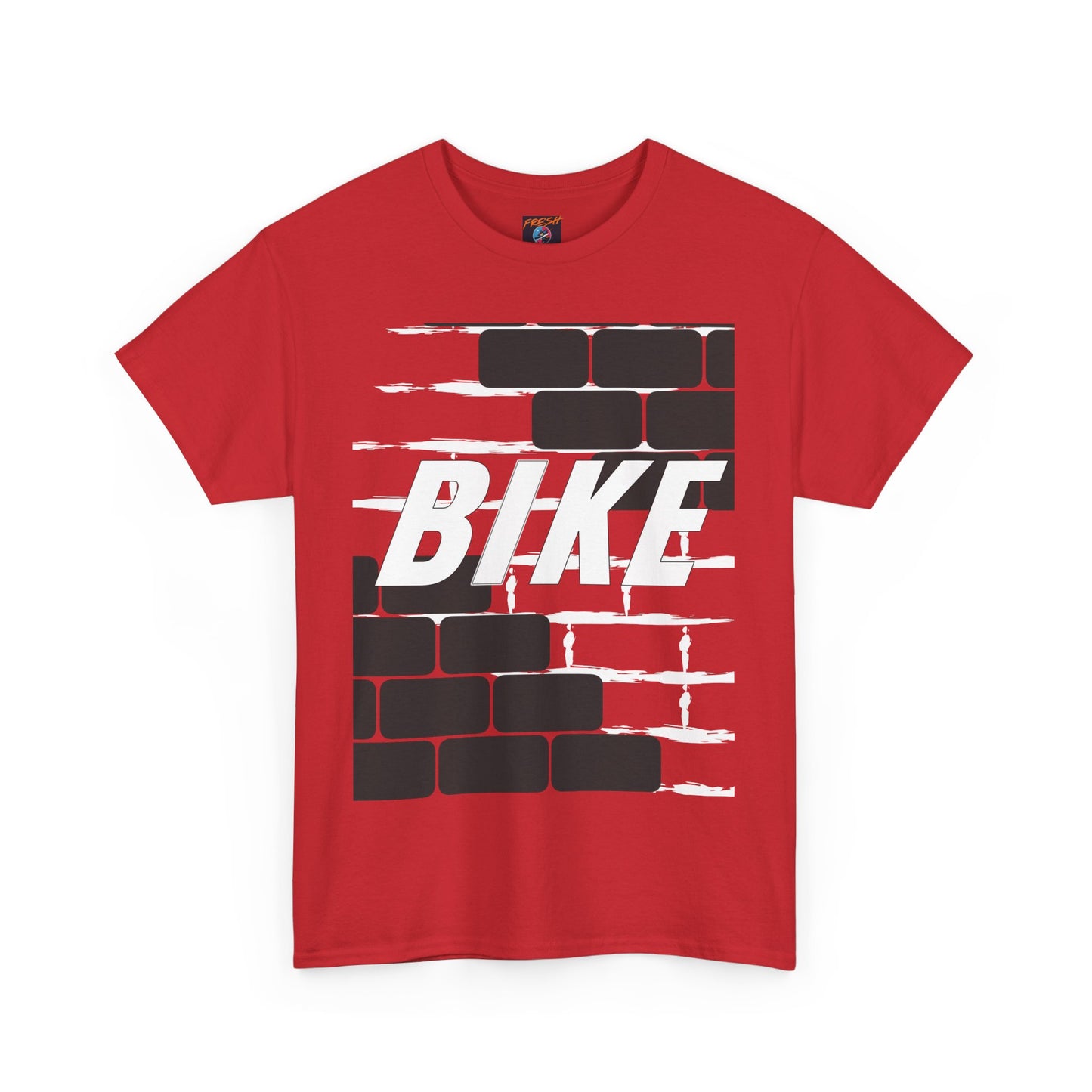 Unisex Heavy Cotton Tee - 'BIKE' T-Shirt Inspired by Jordan 4 x Nigel Sylvester, Brick Wall Graphic Tee, BMX Legend Tee, Streetwear Tee,