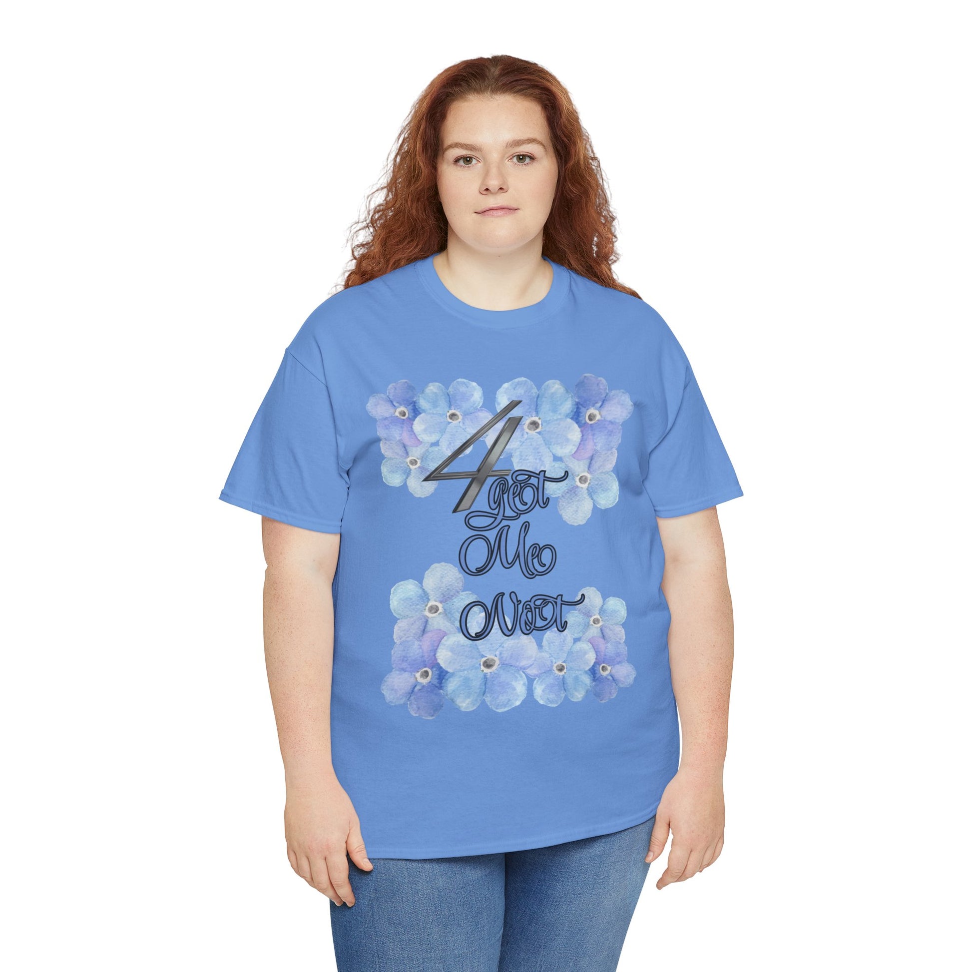 Model wearing Jordan 4 Forget Me Not matching floral graphic shirt – sneaker match outfit