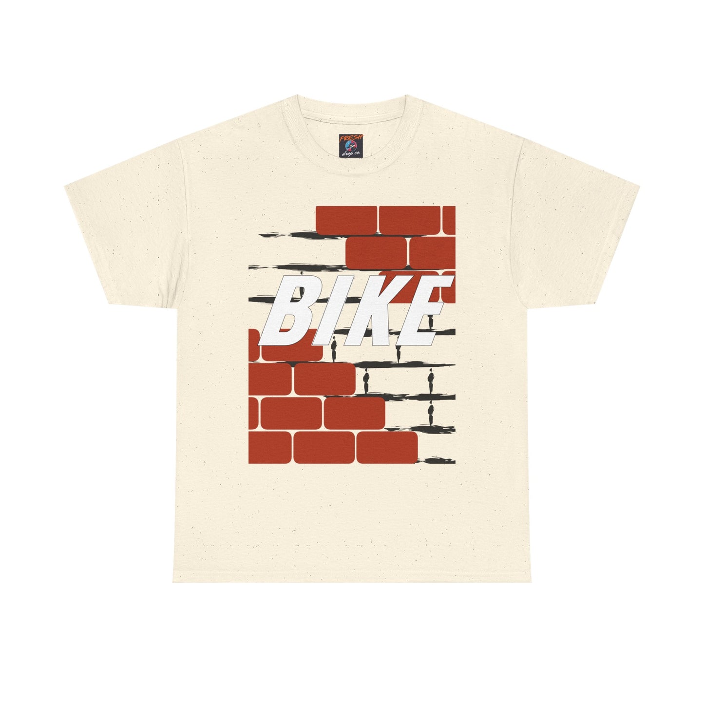 Unisex Heavy Cotton Tee - 'BIKE' T-Shirt Inspired by Jordan 4 x Nigel Sylvester, Brick Wall Graphic Tee, BMX Legend Tee, Streetwear Tee,