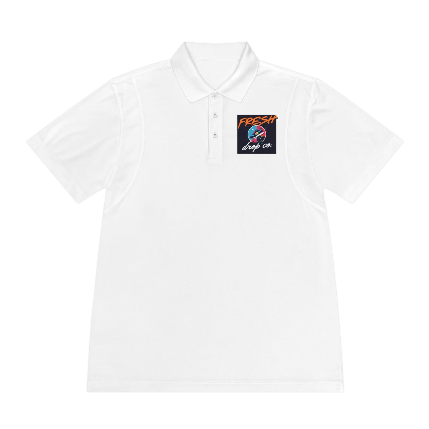 Men's Sport Polo Shirt - Fresh Drop Co Branded Polo with FDCo Logo, Moisture-Wicking, Golf Course Style, Father's Day Gift, Lightweight