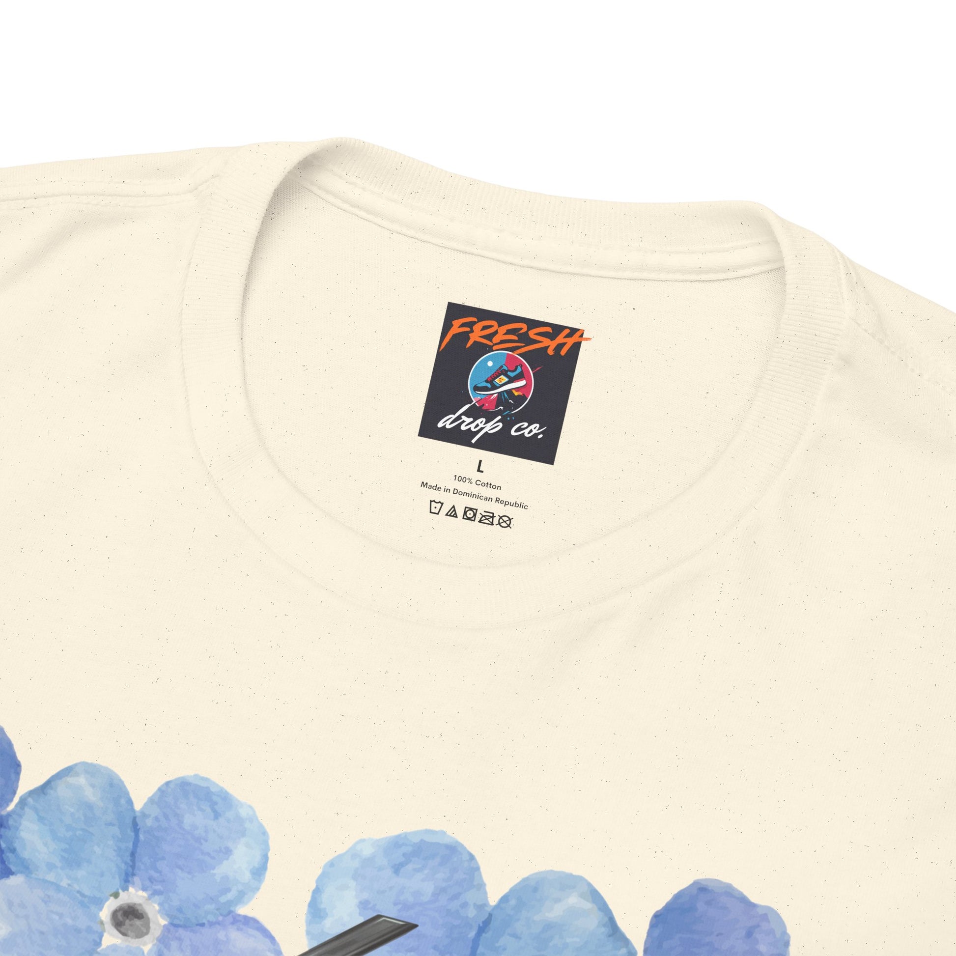 Jordan 4 matching shirt in floral design with Forget Me Not sneaker tones – FreshDropCo