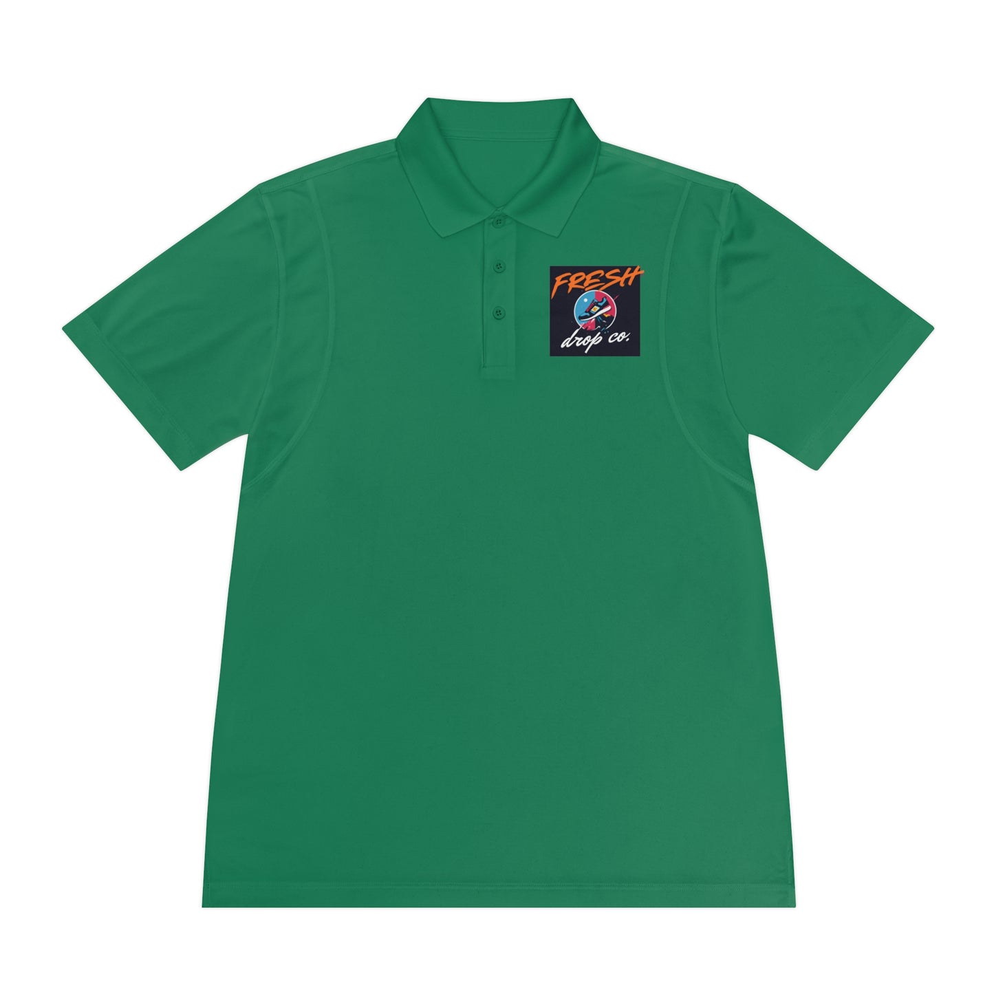 Men's Sport Polo Shirt - Fresh Drop Co Branded Polo with FDCo Logo, Moisture-Wicking, Golf Course Style, Father's Day Gift, Lightweight