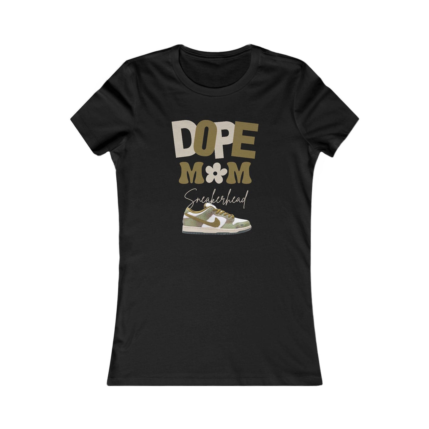 Women's T-Shirt Dope Mom Sneakerhead Nike SB Dunk Low Alexis Sablone Chameleon Colorway, Trendy Flower Tee, Retro Style Shirt, Unique Mom