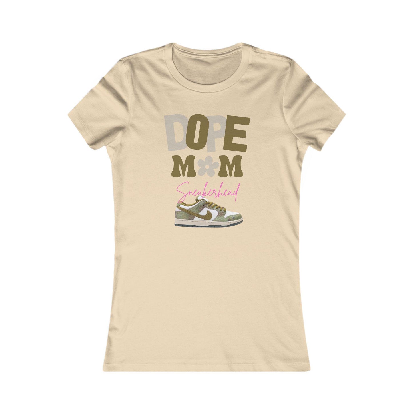 Women's T-Shirt Dope Mom Sneakerhead Nike SB Dunk Low Alexis Sablone Chameleon Colorway, Trendy Flower Tee, Retro Style Shirt, Unique Mom