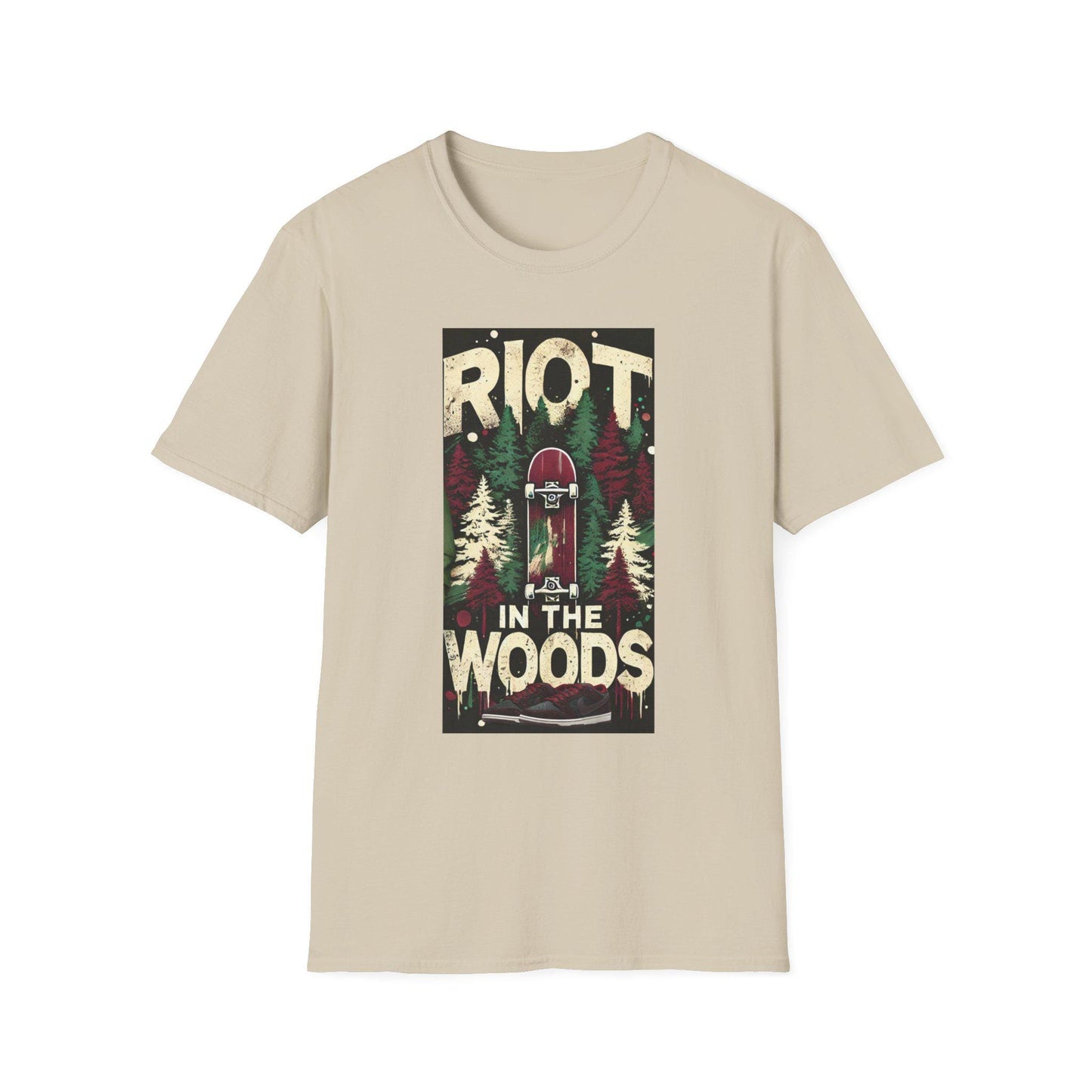 Matching Colorway Tee-Shirt for RIOT Skateshop x Nike Dunk SB Low, Unisex Softstyle Tshirt, Skateboarder Gift, Skater Apparel, Streetwear