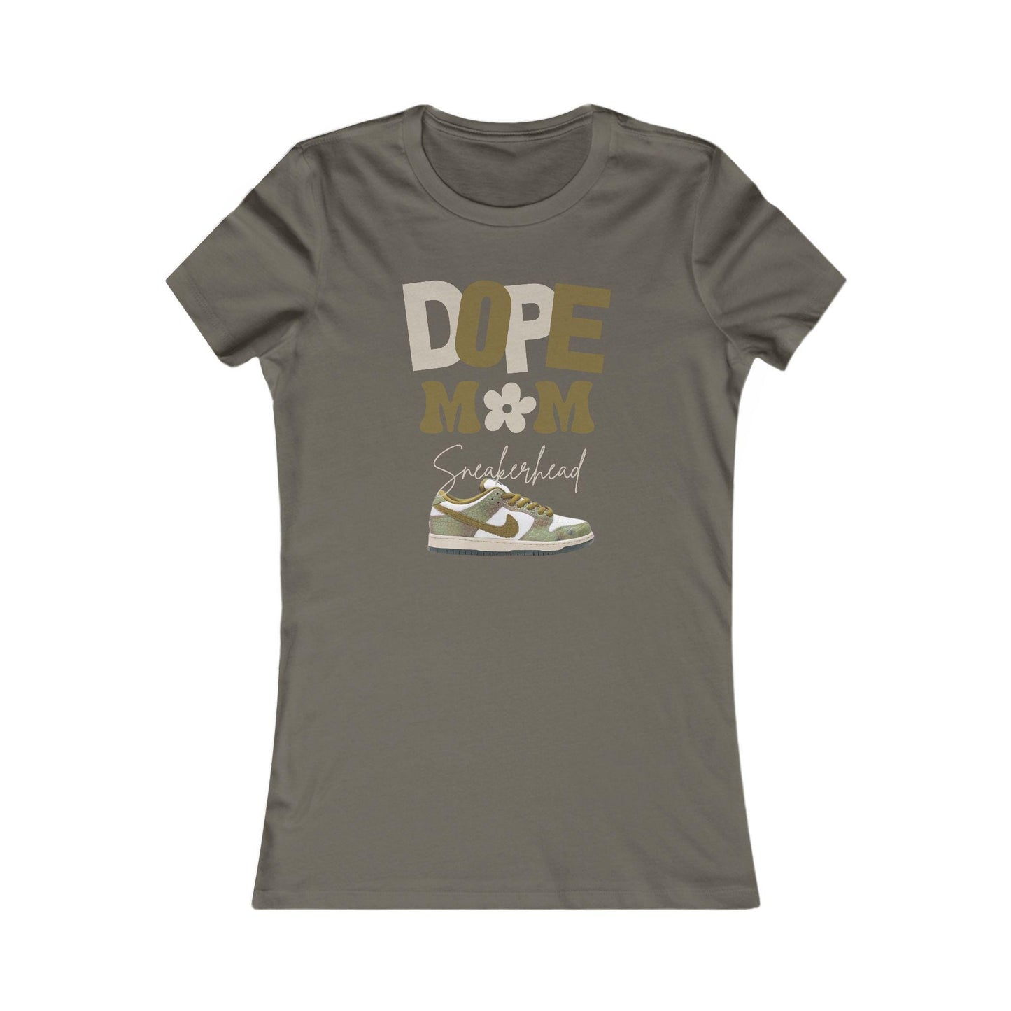 Women's T-Shirt Dope Mom Sneakerhead Nike SB Dunk Low Alexis Sablone Chameleon Colorway, Trendy Flower Tee, Retro Style Shirt, Unique Mom