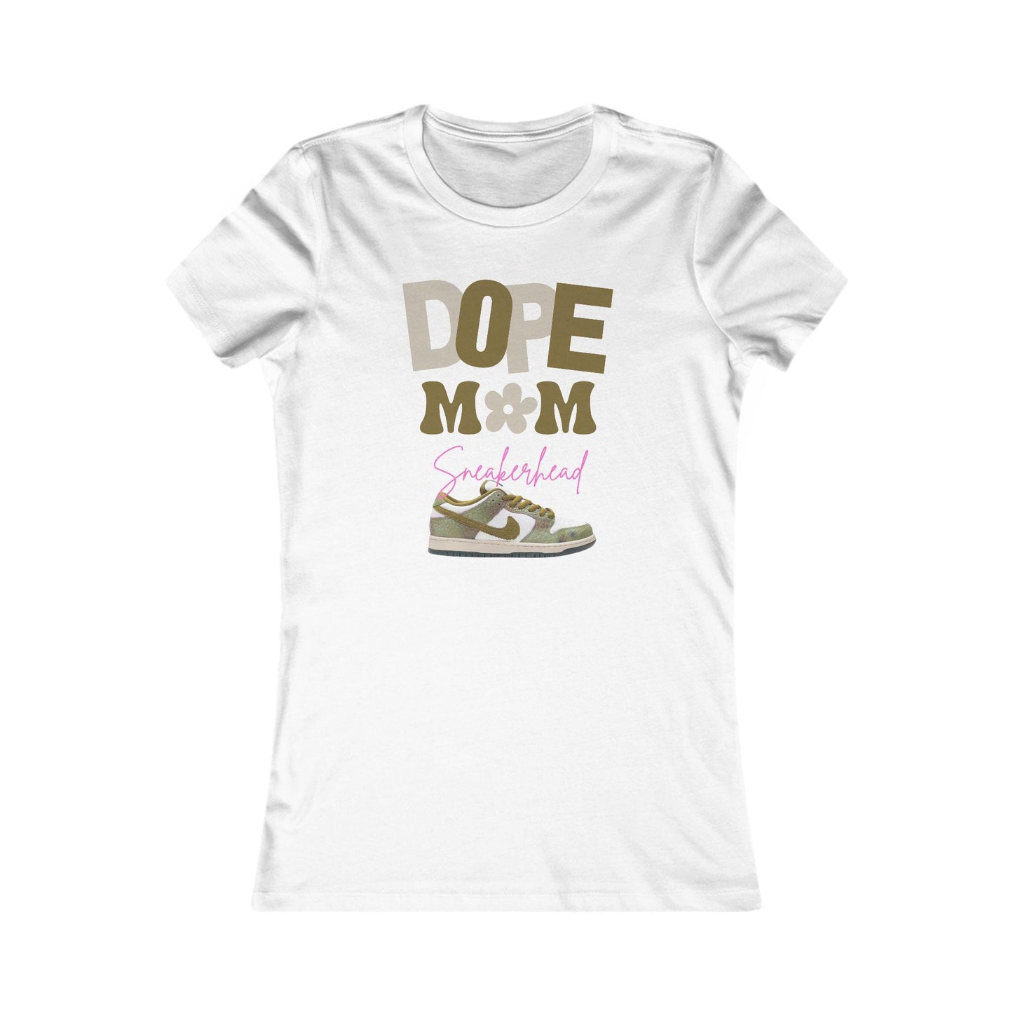 Women's T-Shirt Dope Mom Sneakerhead Nike SB Dunk Low Alexis Sablone Chameleon Colorway, Trendy Flower Tee, Retro Style Shirt, Unique Mom