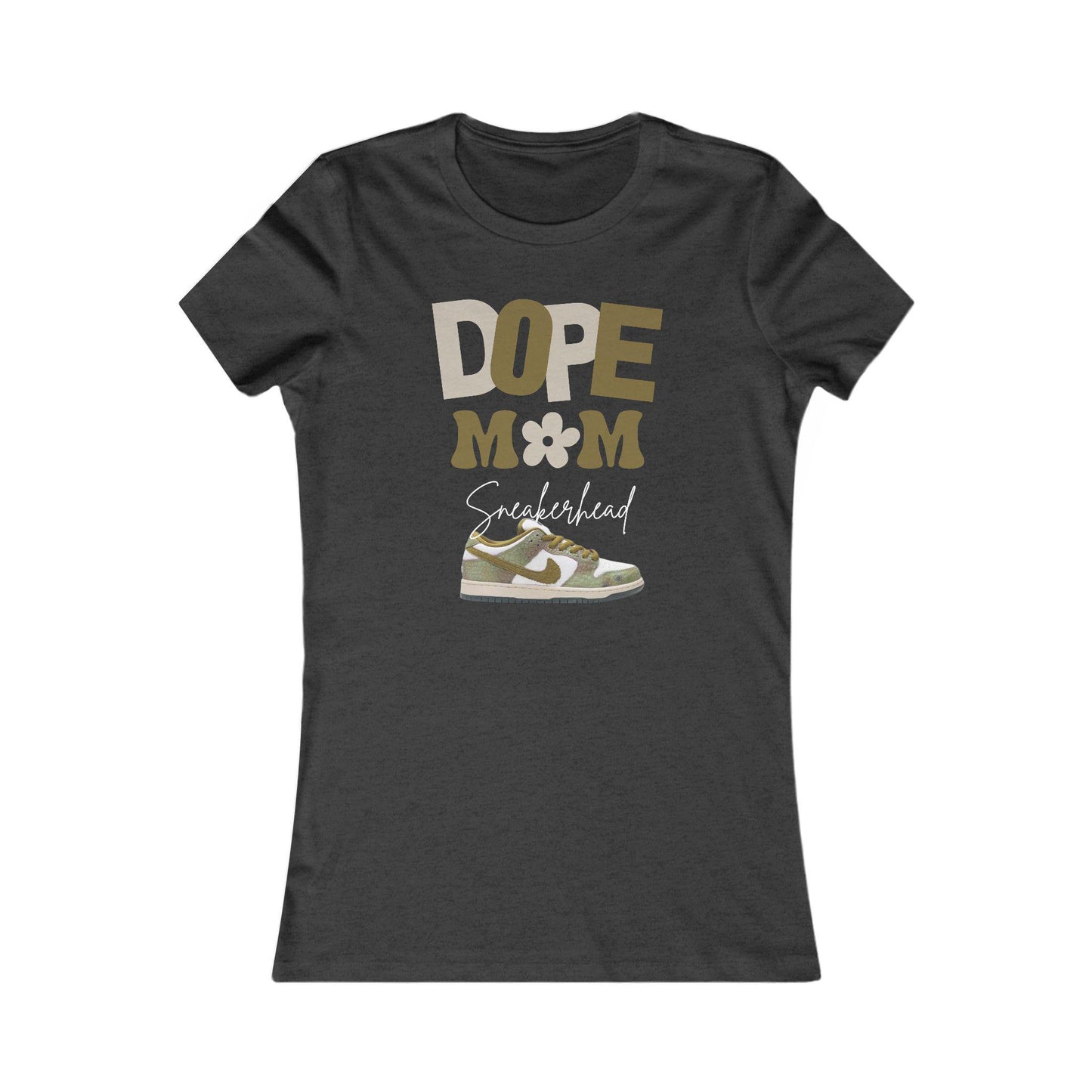 Women's T-Shirt Dope Mom Sneakerhead Nike SB Dunk Low Alexis Sablone Chameleon Colorway, Trendy Flower Tee, Retro Style Shirt, Unique Mom