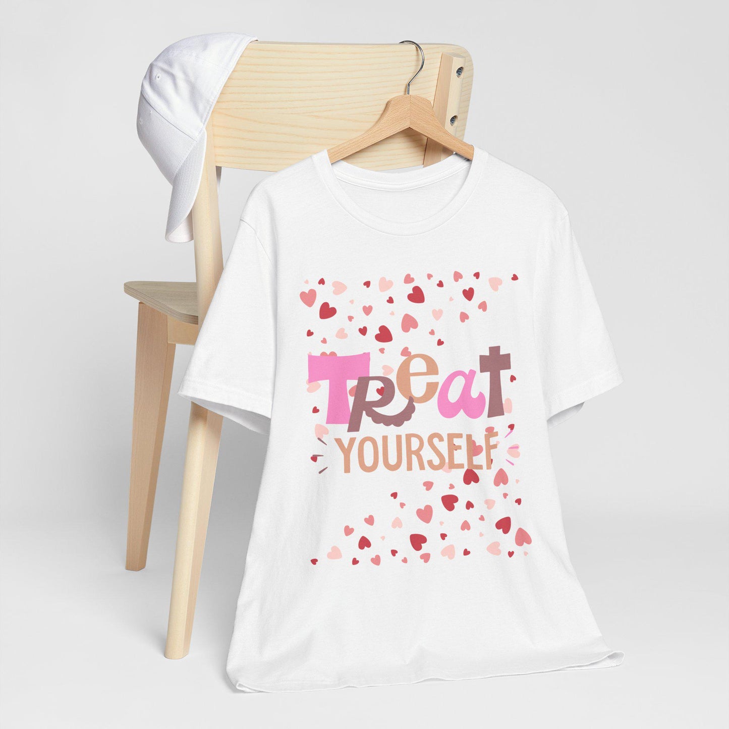 Treat Yourself Valentine's Day Tee, Unisex Shirt Jordan 3, Nike SB, Pink Red Neutral Fashion, Streetwear Sneakerhead Gift, Airlume Cotton